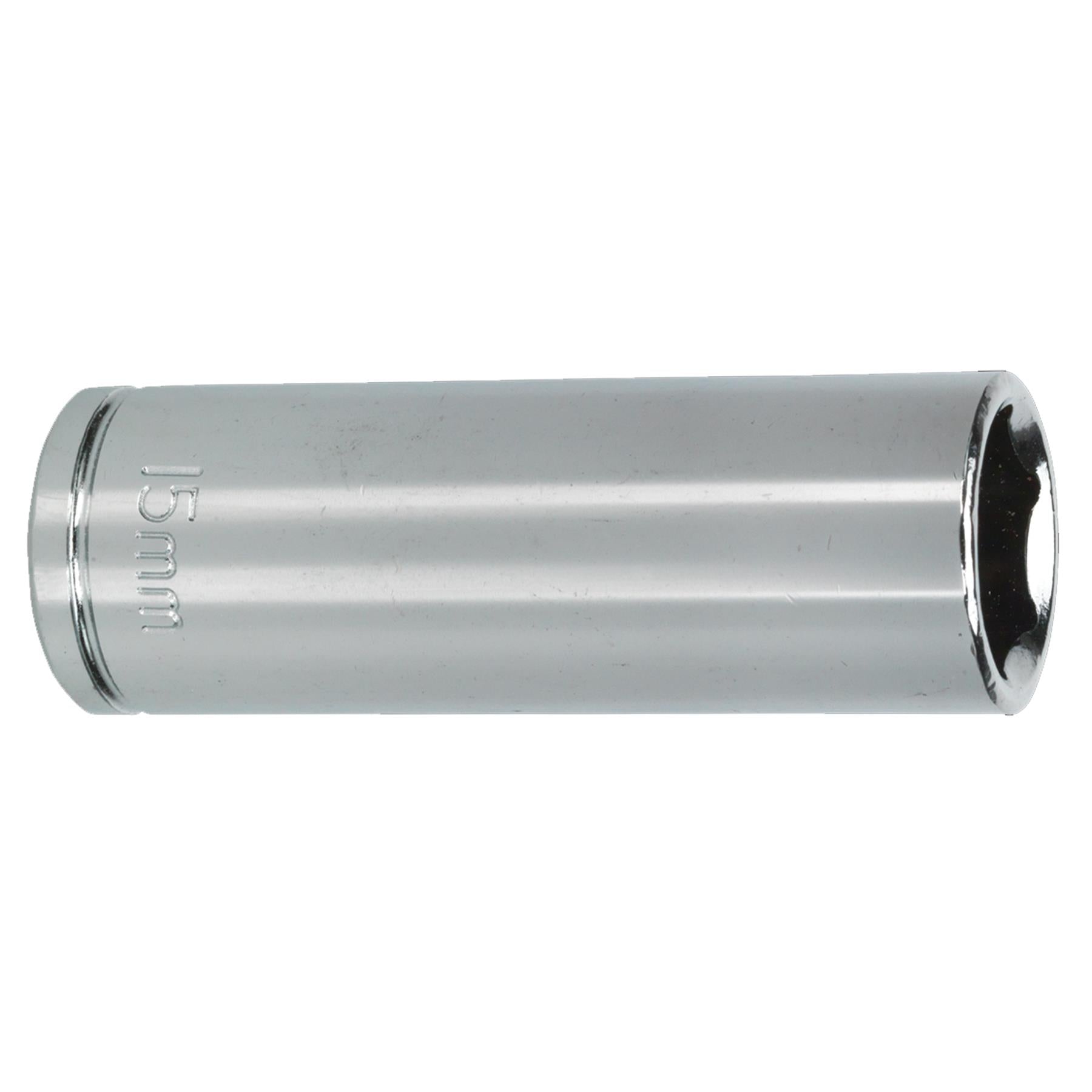 Sealey WallDrive Socket 15mm Deep 3/8"Sq Drive Chrome plated