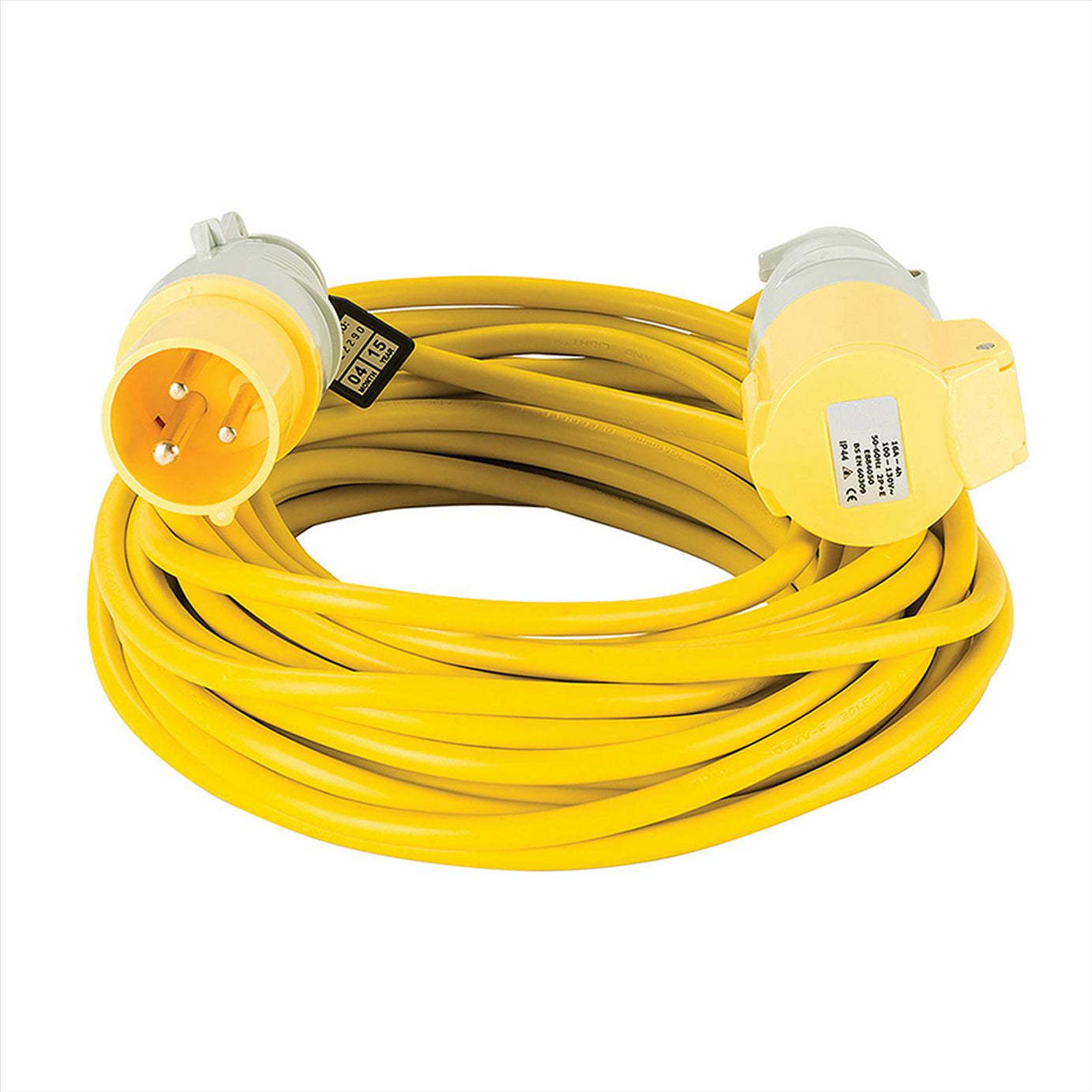 Defender Extension Lead Yellow 2.5mm2 16A 14m 110V