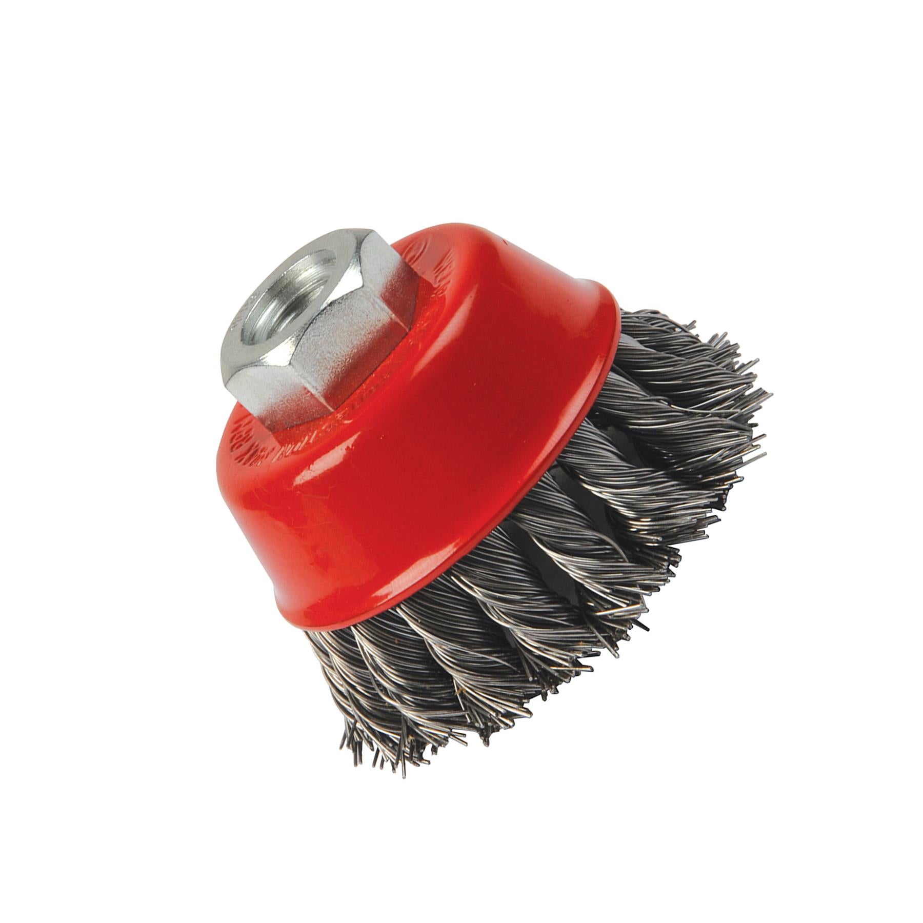 Steel Twist-Knot Bowl Cup 75mm Abrasive Grinding Paint Rust Removal DIY
