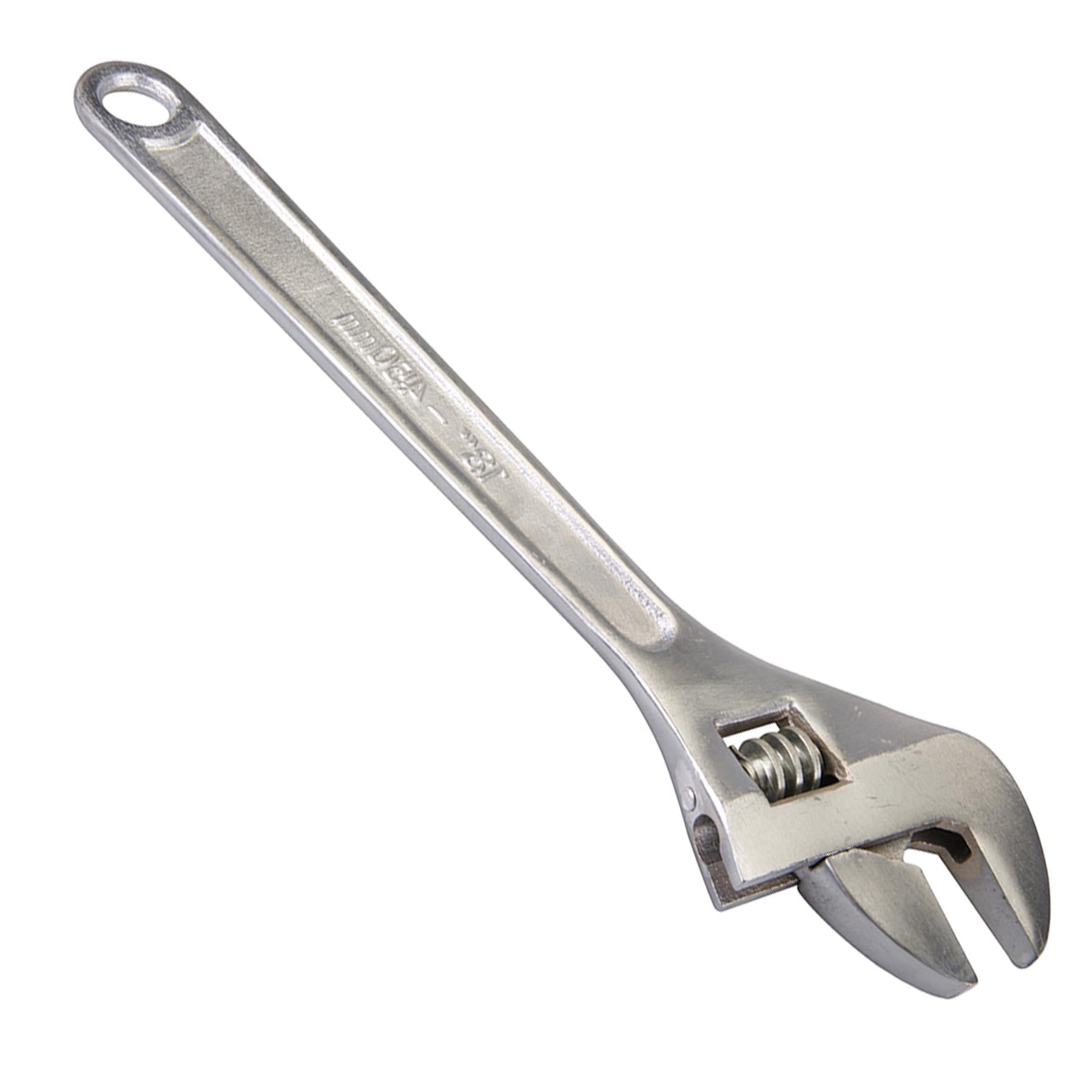 Adjustable Wrench 450mm Length - Jaw 50mm Drop-Forged Chrome Plated New