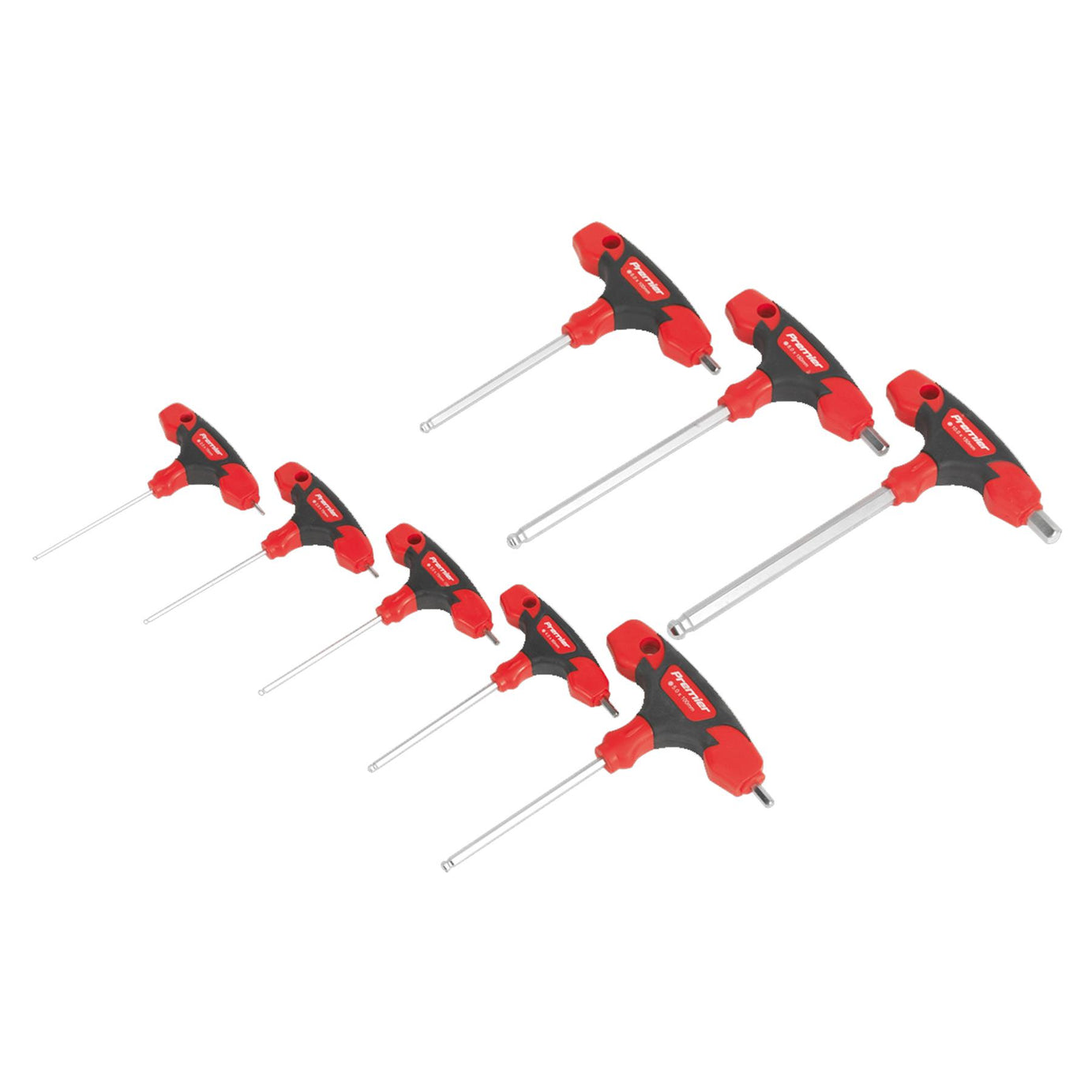 Sealey Ball-End Hex Key Set 8pc T-Handle Metric