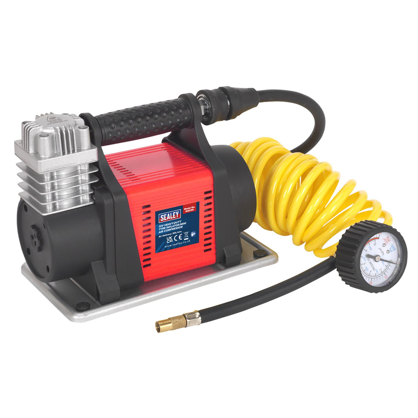 Sealey Tyre Inflator/Mini Air Compressor 12V Heavy-Duty