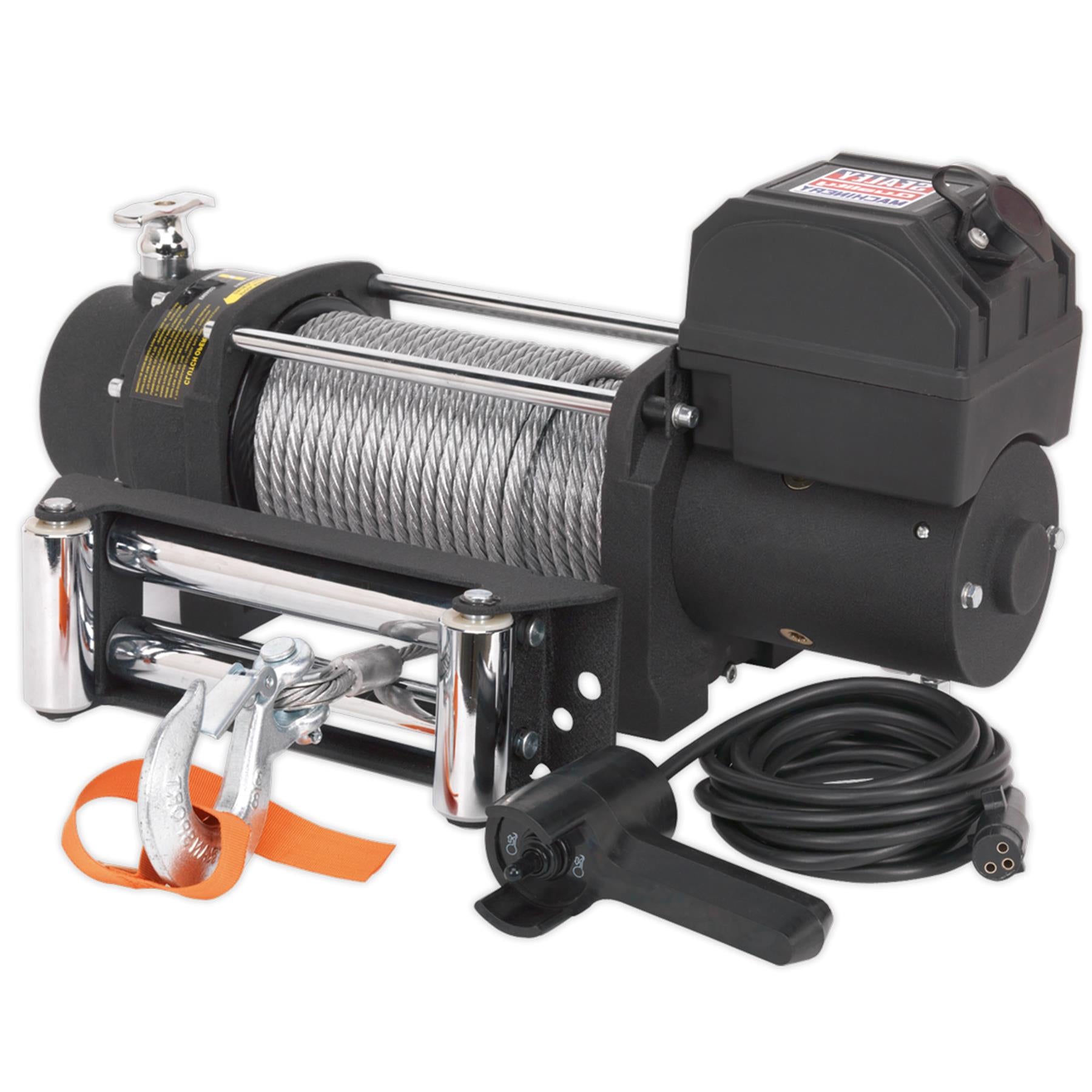 Sealey Self Recovery Winch 5450kg (12000lb) Line Pull 12V
