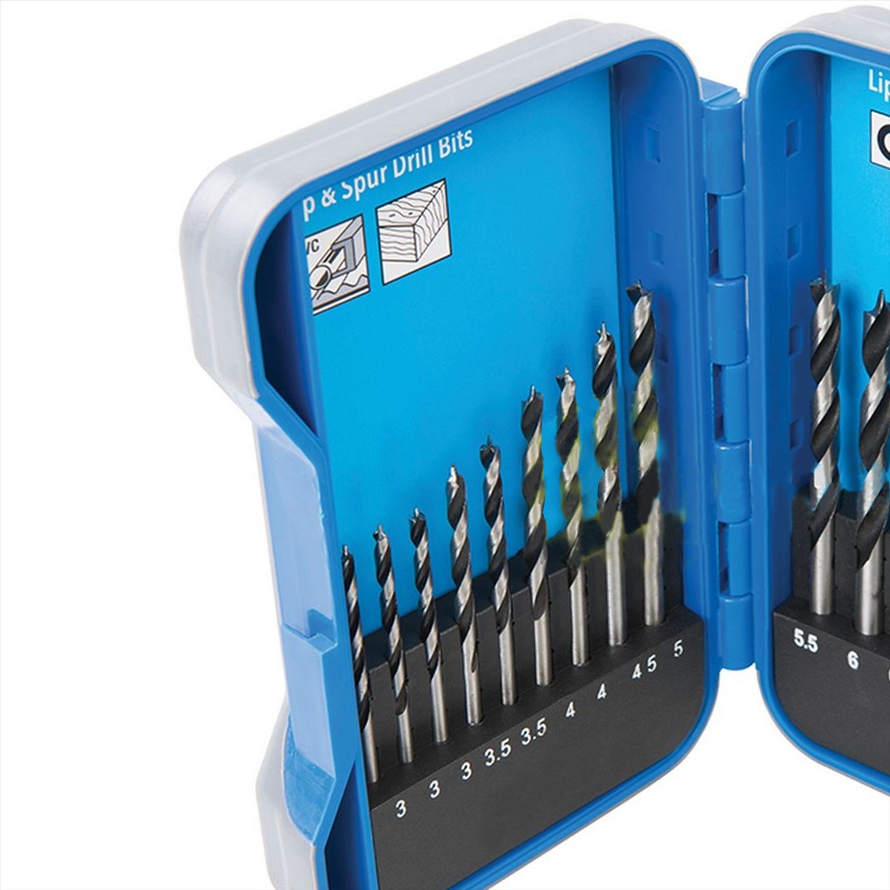 Wood Brad Point Centre Spur Drill Bits 3 Mm - 10 Mm Set Dowel Drill Lip And Spur