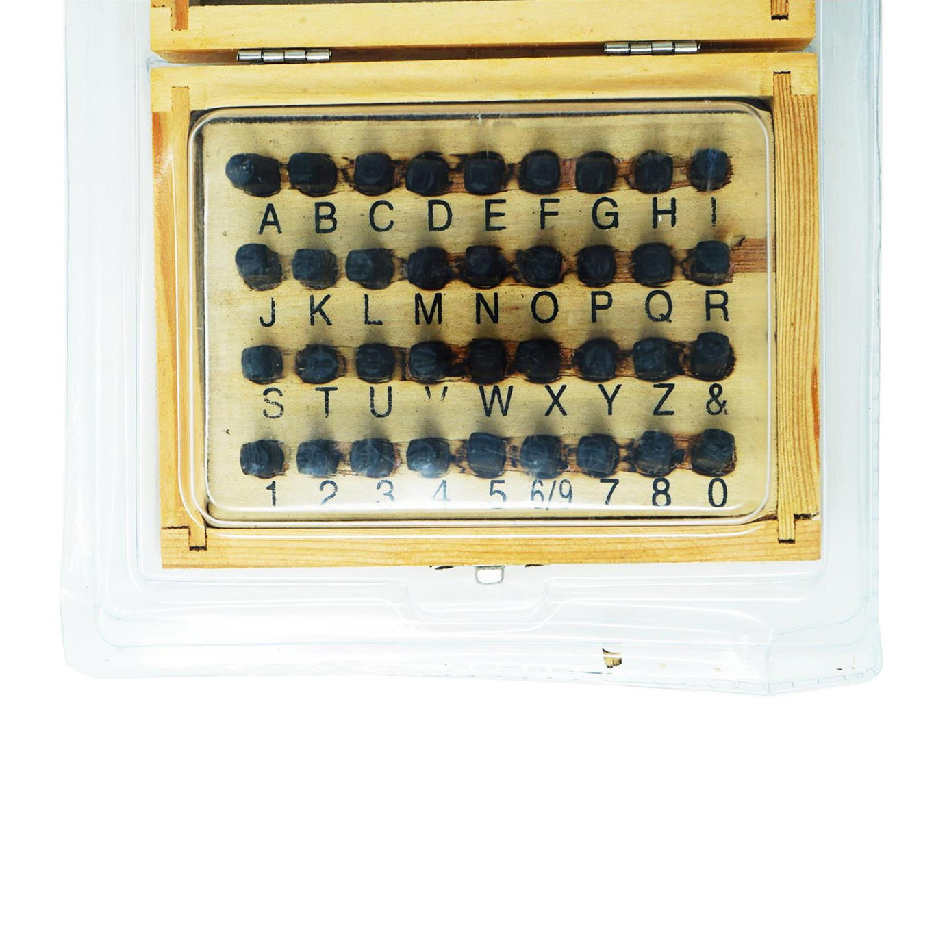3mm 36pc Letter & Number Stamp Set Metal Punch Stamps Incluides Wood Storage Box