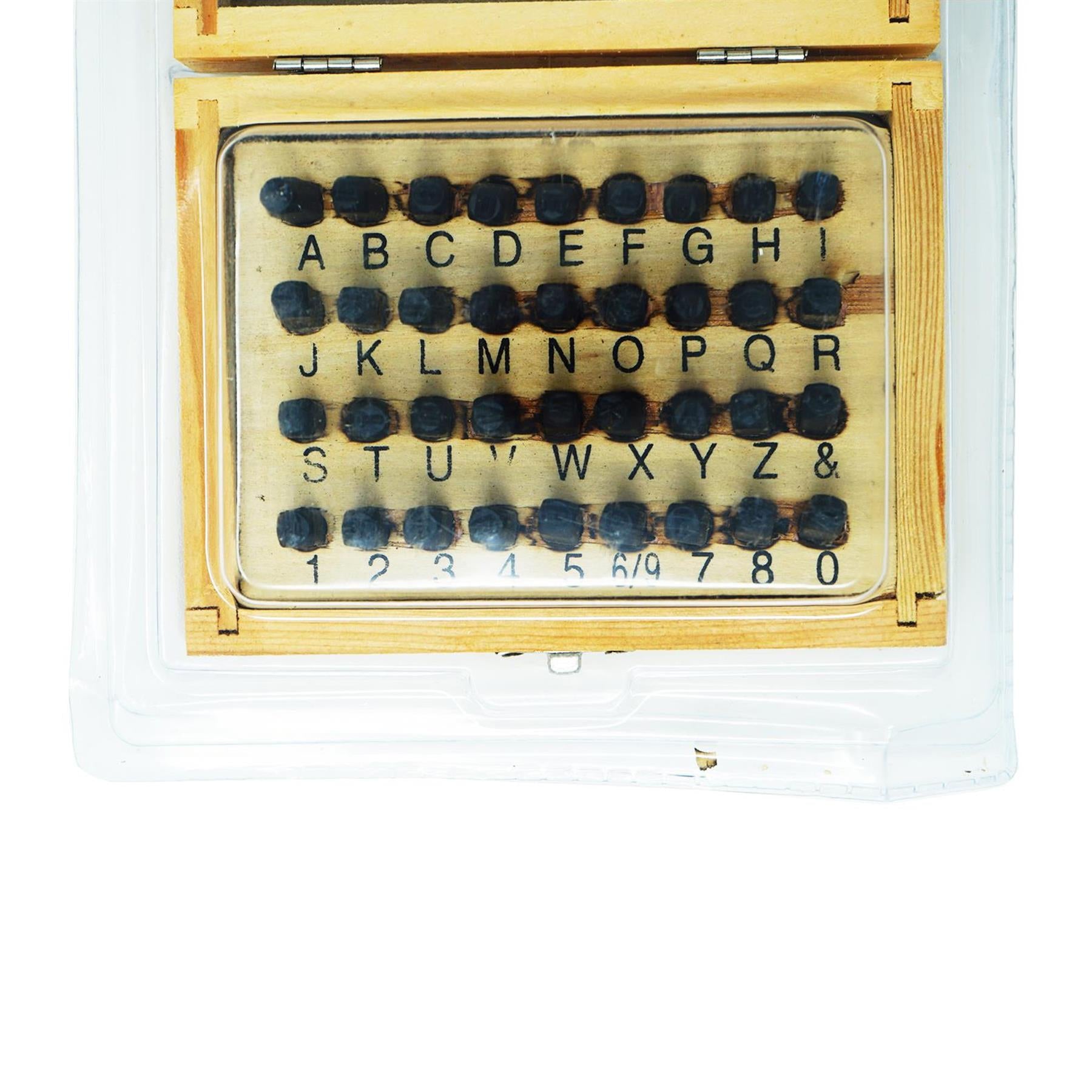 3mm 36pc Letter & Number Stamp Set Metal Punch Stamps Incluides Wood Storage Box