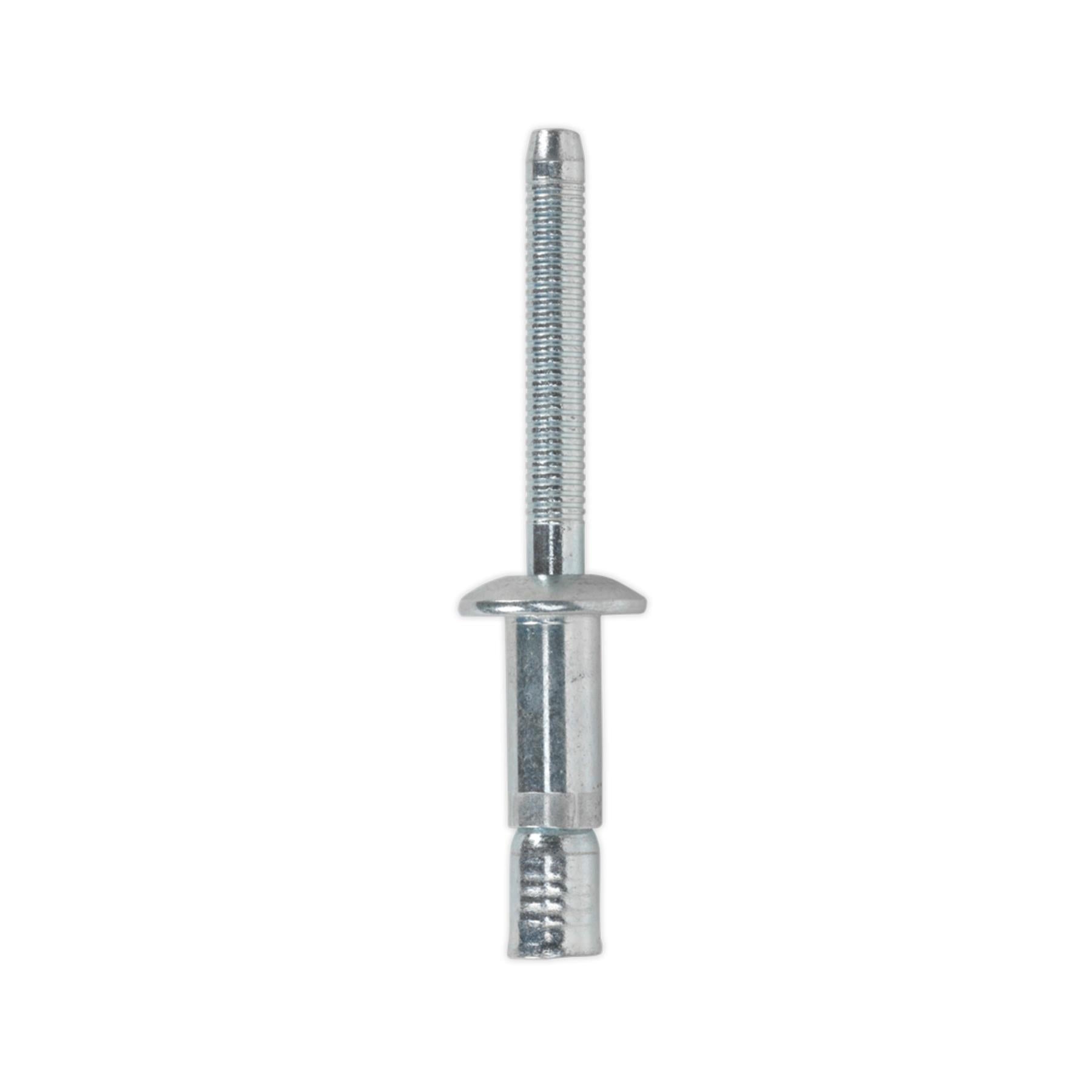Sealey Steel Structural Rivet Zinc Plated 6.3 x 32mm Pack of 100