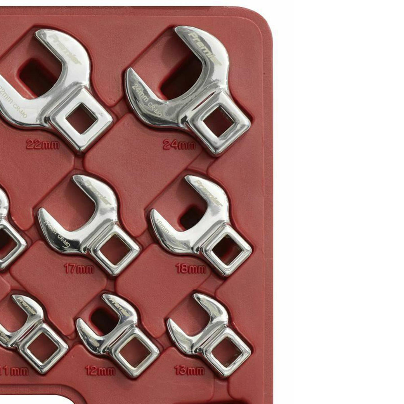 Sealey Crow's Foot Open-End Spanner Set 15pc 3/8"Sq Drive Metric