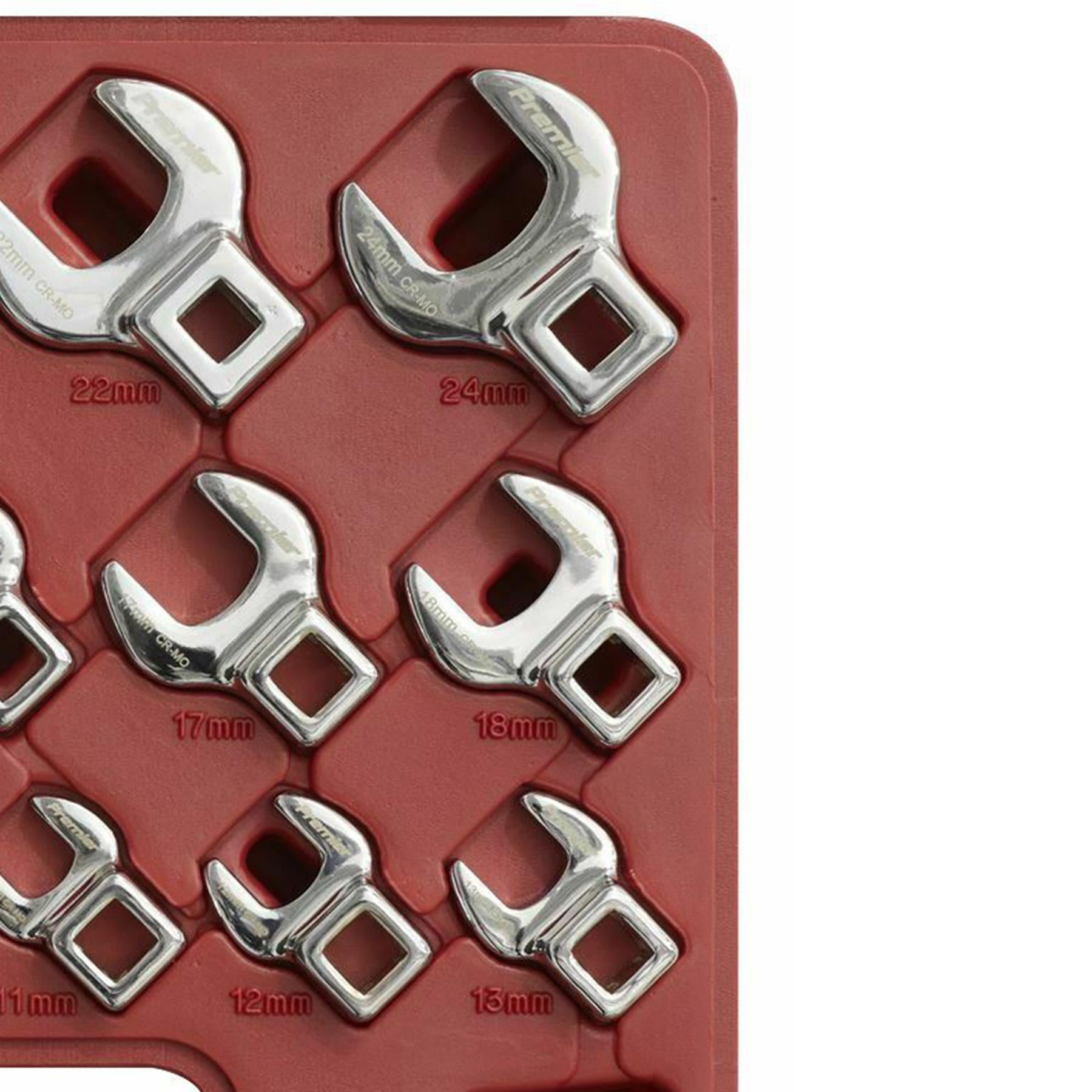 Sealey Crow's Foot Open-End Spanner Set 15pc 3/8"Sq Drive Metric