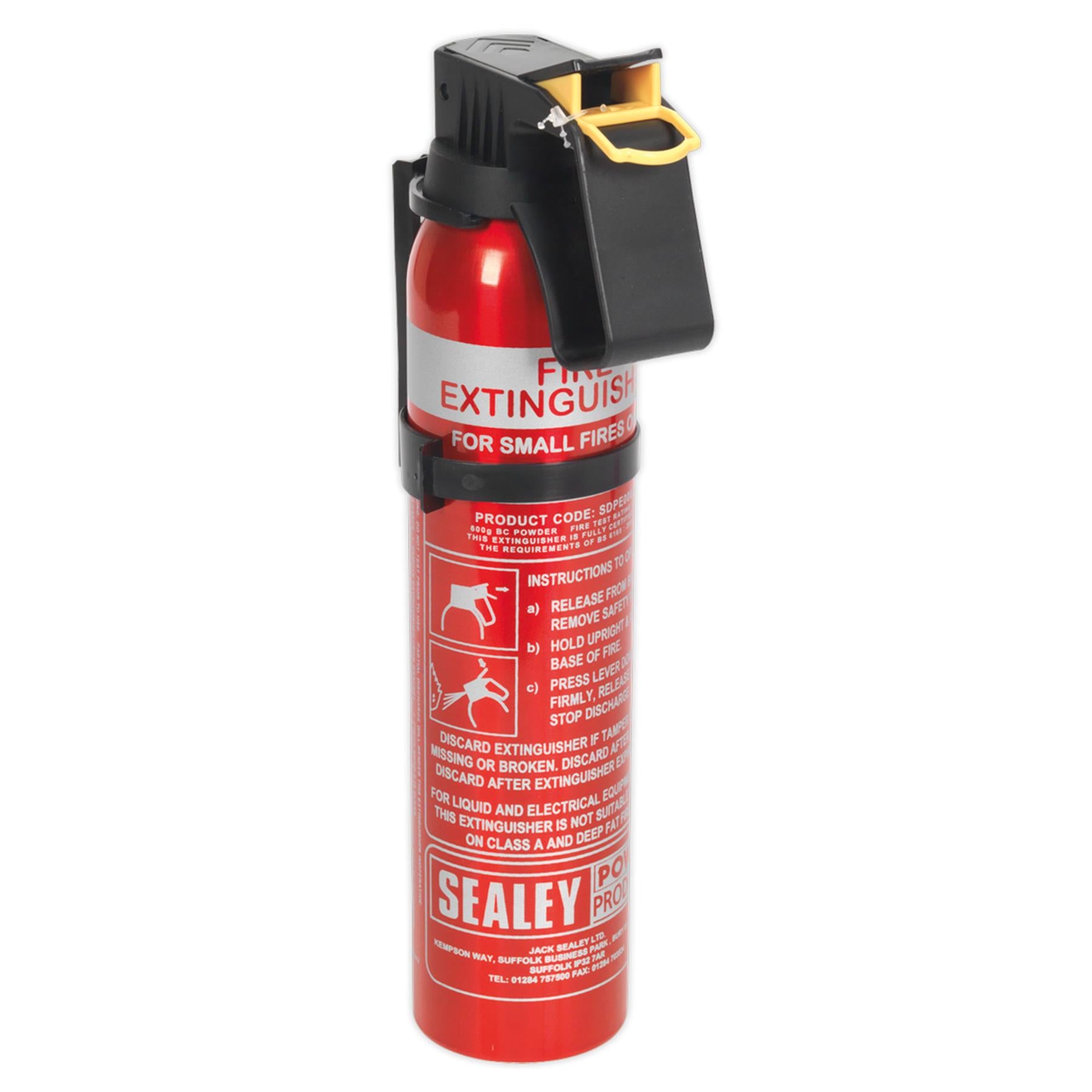 Sealey Fire Extinguisher 0.6kg Dry Powder - Disposable