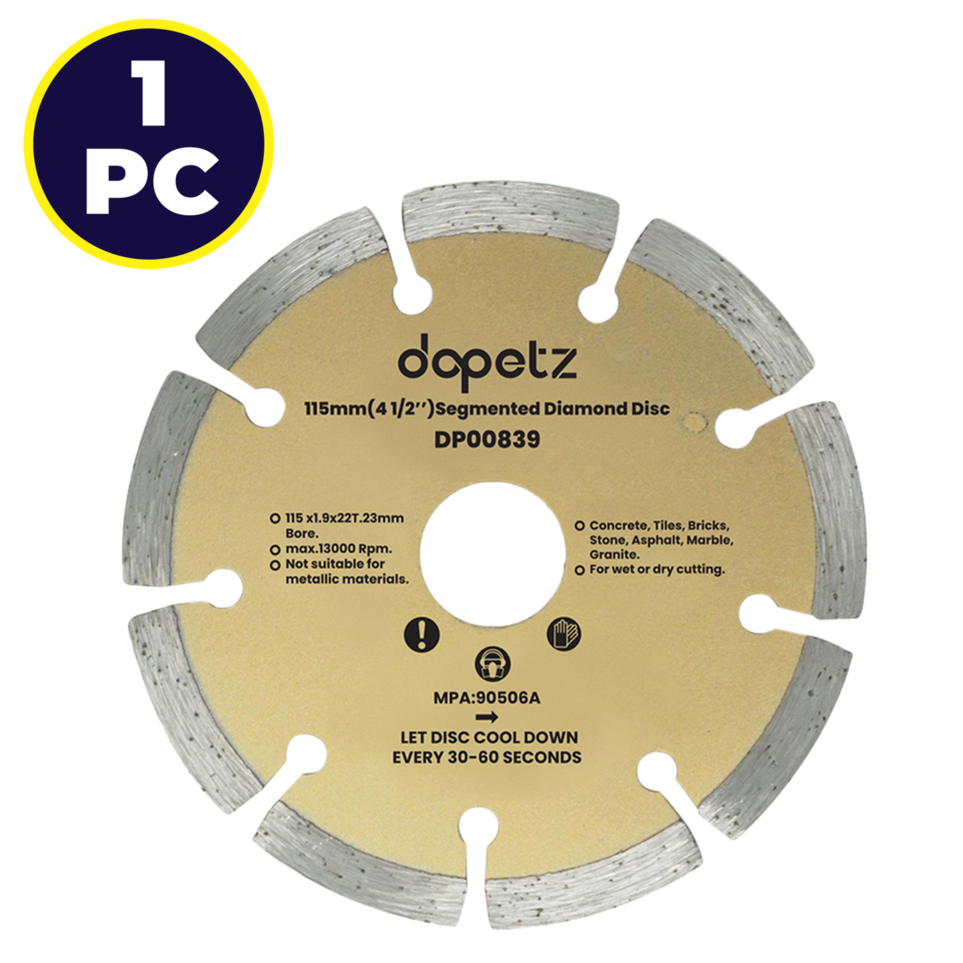 115mm Diamond Cutting Discs 41/2" Angle Grinder Blade, Tile Stone & Concrete