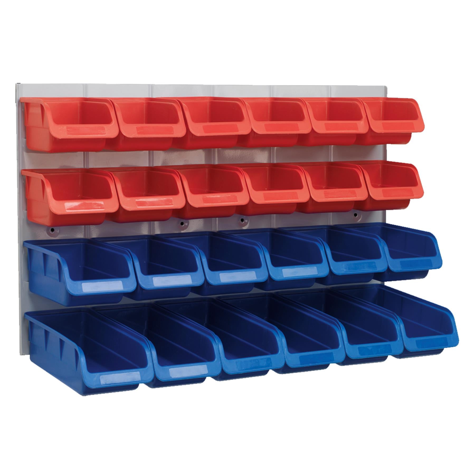 Sealey Bin & Panel Combination 24 Bins - Red/Blue