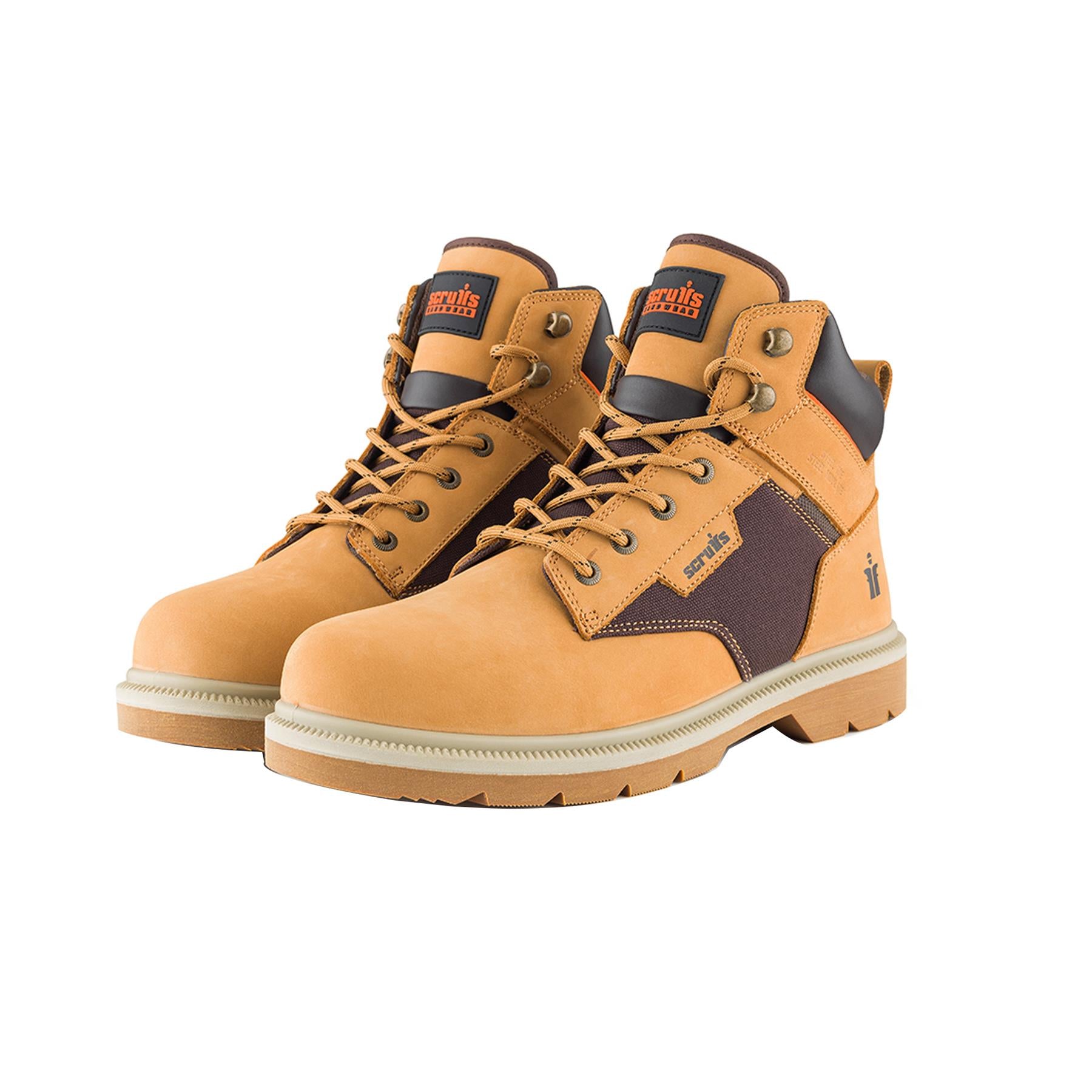 Scruffs Twister 6 Safety Boots Tan Size 10.5 / 45 Slip-Resistant