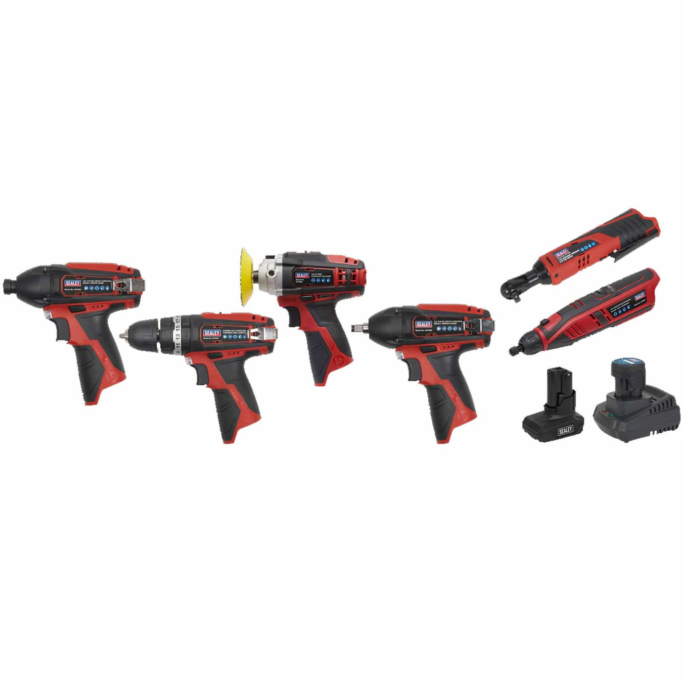 Sealey SV12 Series 6 x 12V Cordless Power Tool Combo Kit