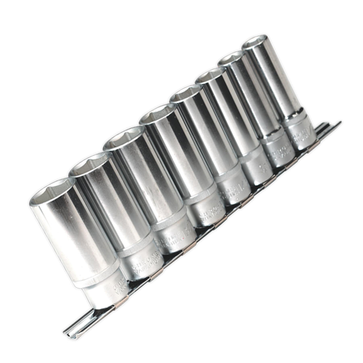 Sealey Deep Socket Set 1/2Inch Sq Drive 8pc 1/2"-15/16" 6pt WallDrive® Imperial
