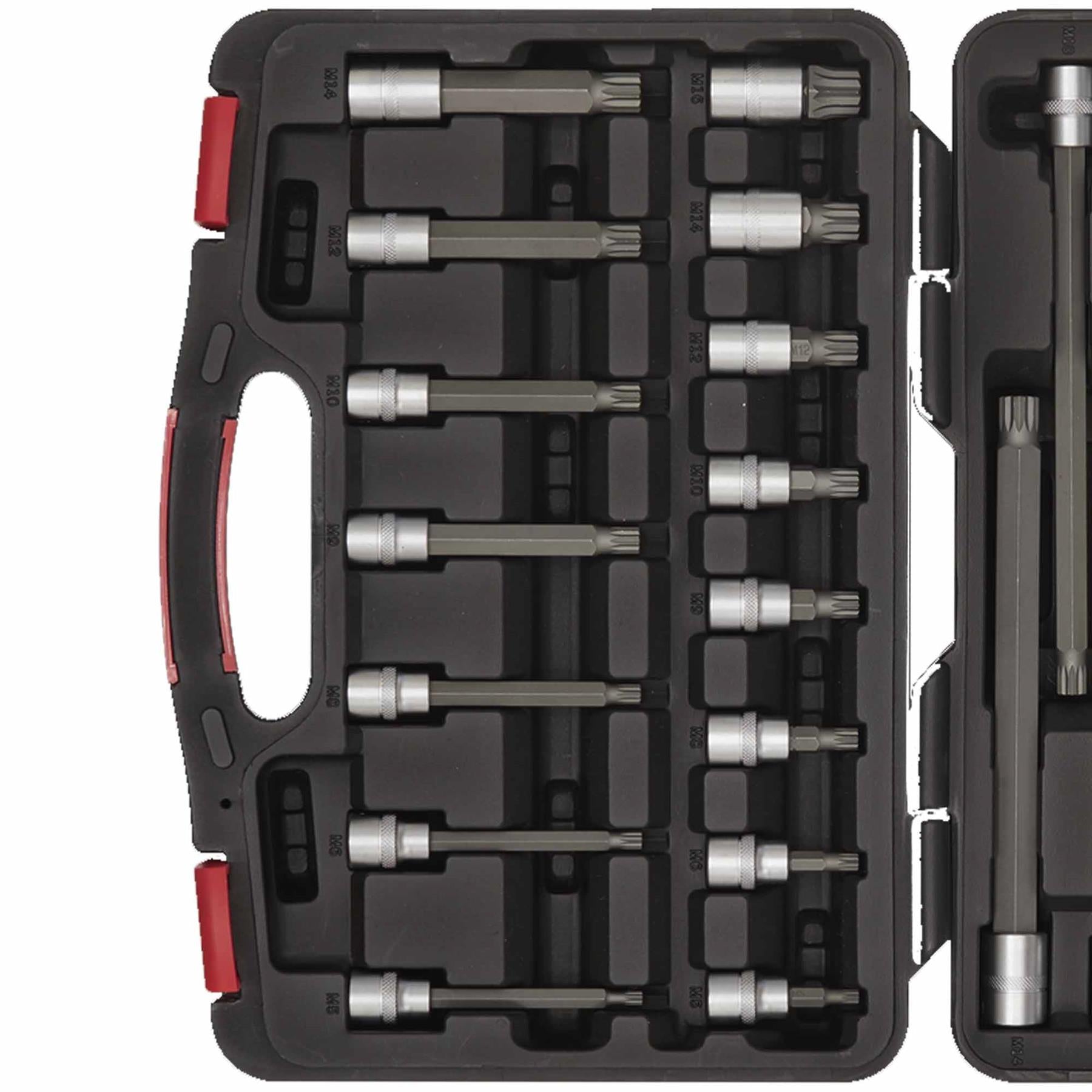 Sealey Spline Socket Bit Set 26pc 3/8"Sq Drive - Platinum Series