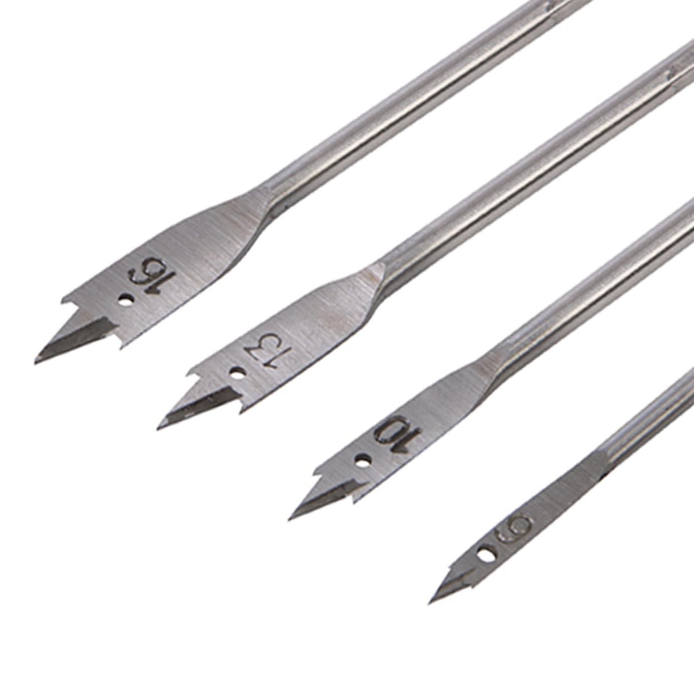 10Pce Flat Bit & Extension Arm Set 6 - 32mm Hardened High Carbon Steel