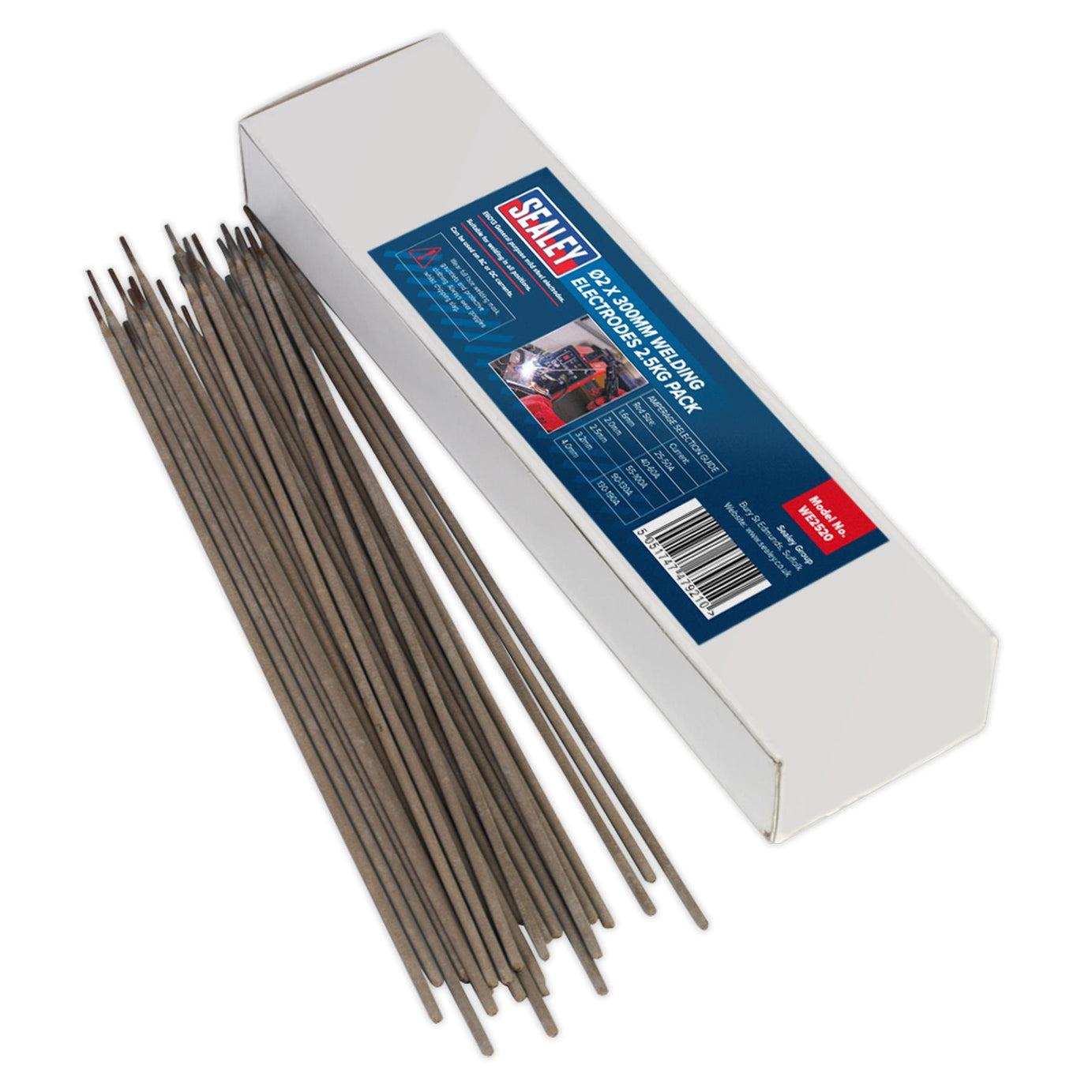 Welding Electrodes Ø2 x 300mm 2.5kg Pack General purpose mild steel made Sealey