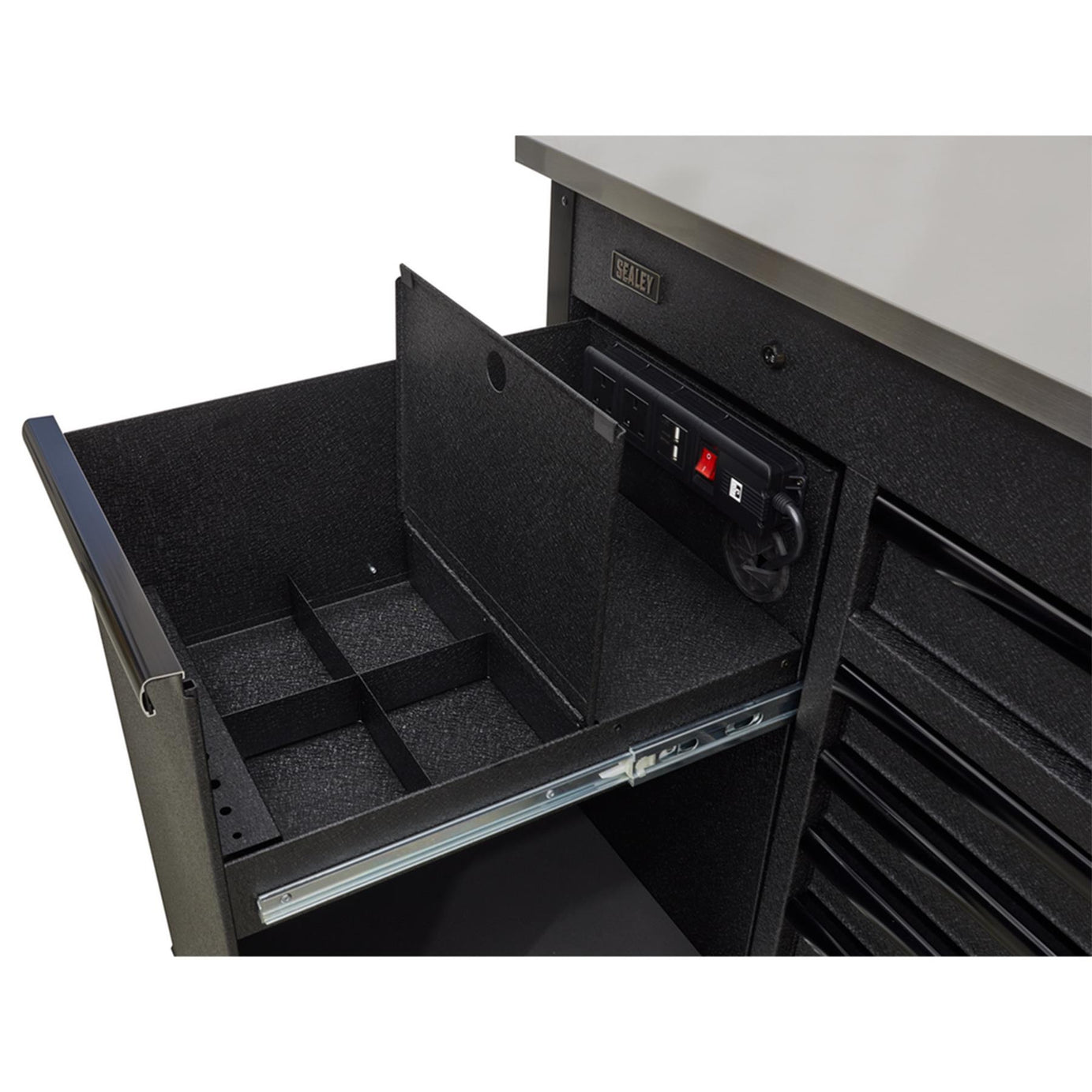Sealey Mobile Tool Cabinet 1600mm with Power Tool Charging Drawer