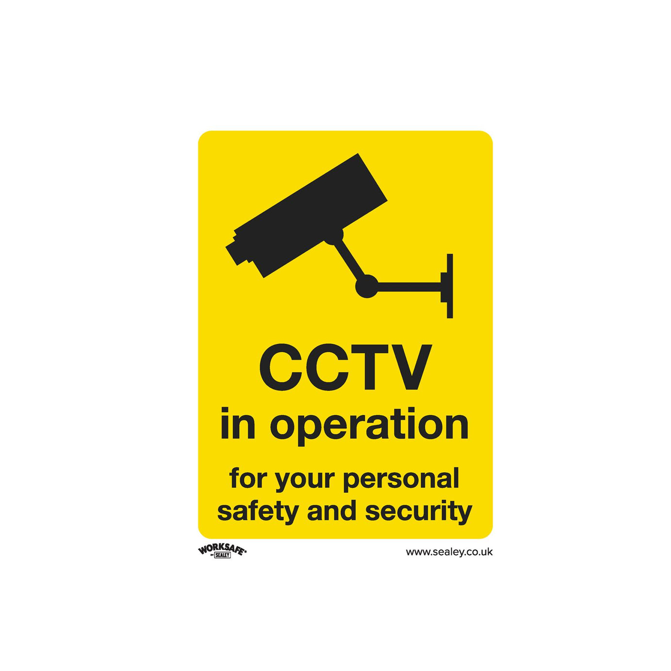 Warning Safety Sign - CCTV - Self-Adhesive Vinyl