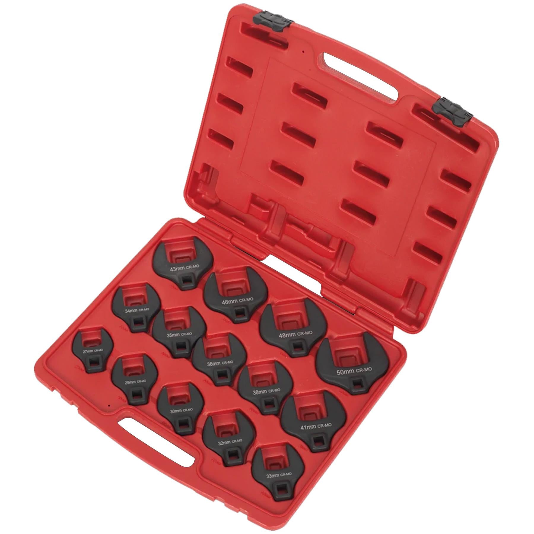 Sealey Crow's Foot Spanner Set 14pc 1/2"Sq Drive Metric