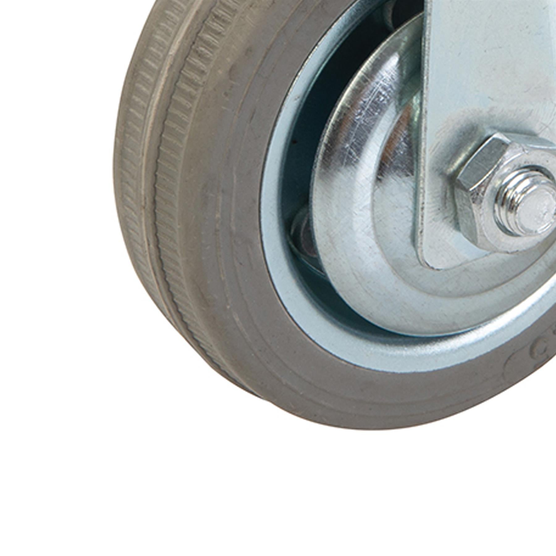 Swivel Wheel Rubber Castor - 75mm 50Kg With Non-Marking Tyre Swivel Action