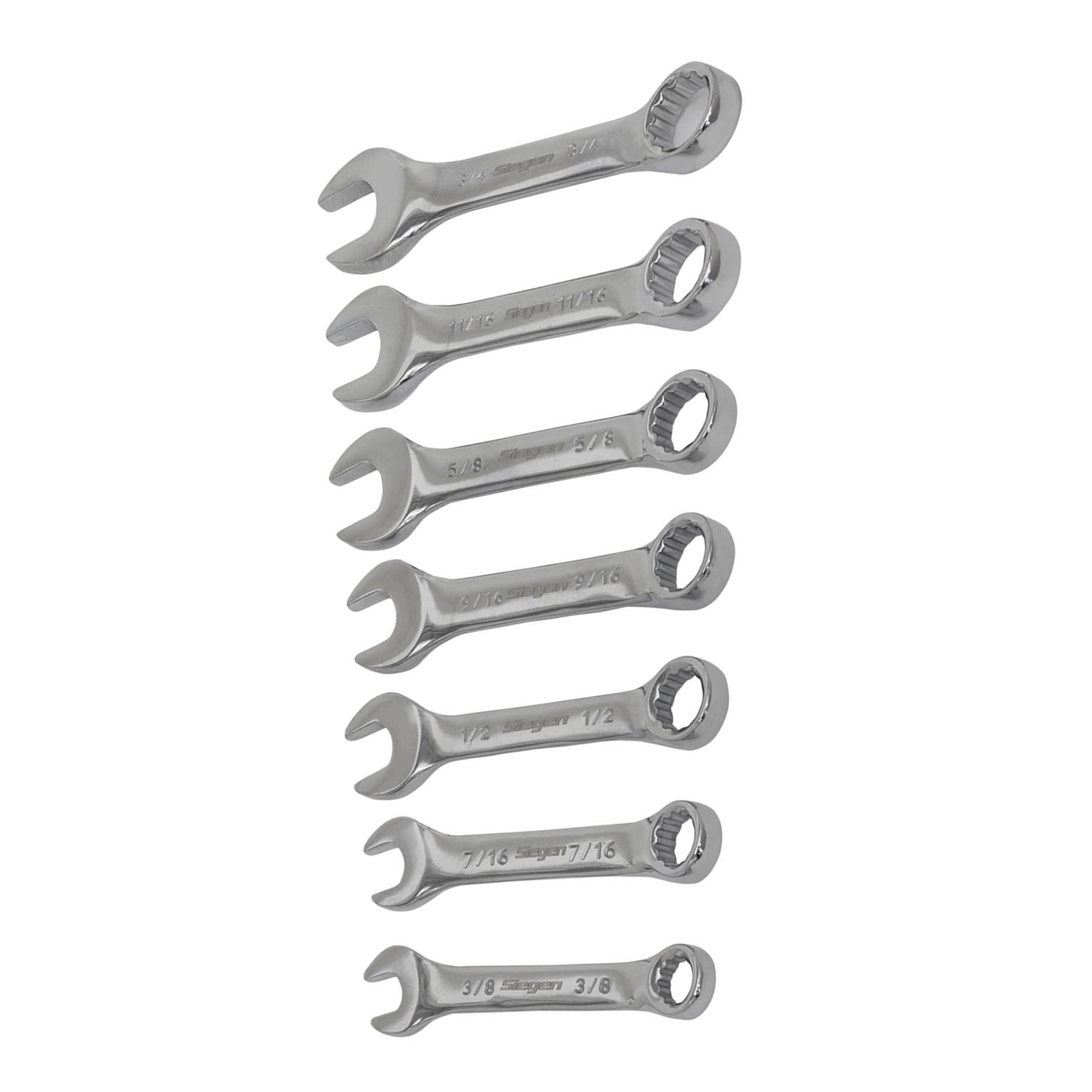 Sealey Combination Spanner Set 7pc Stubby Imperial