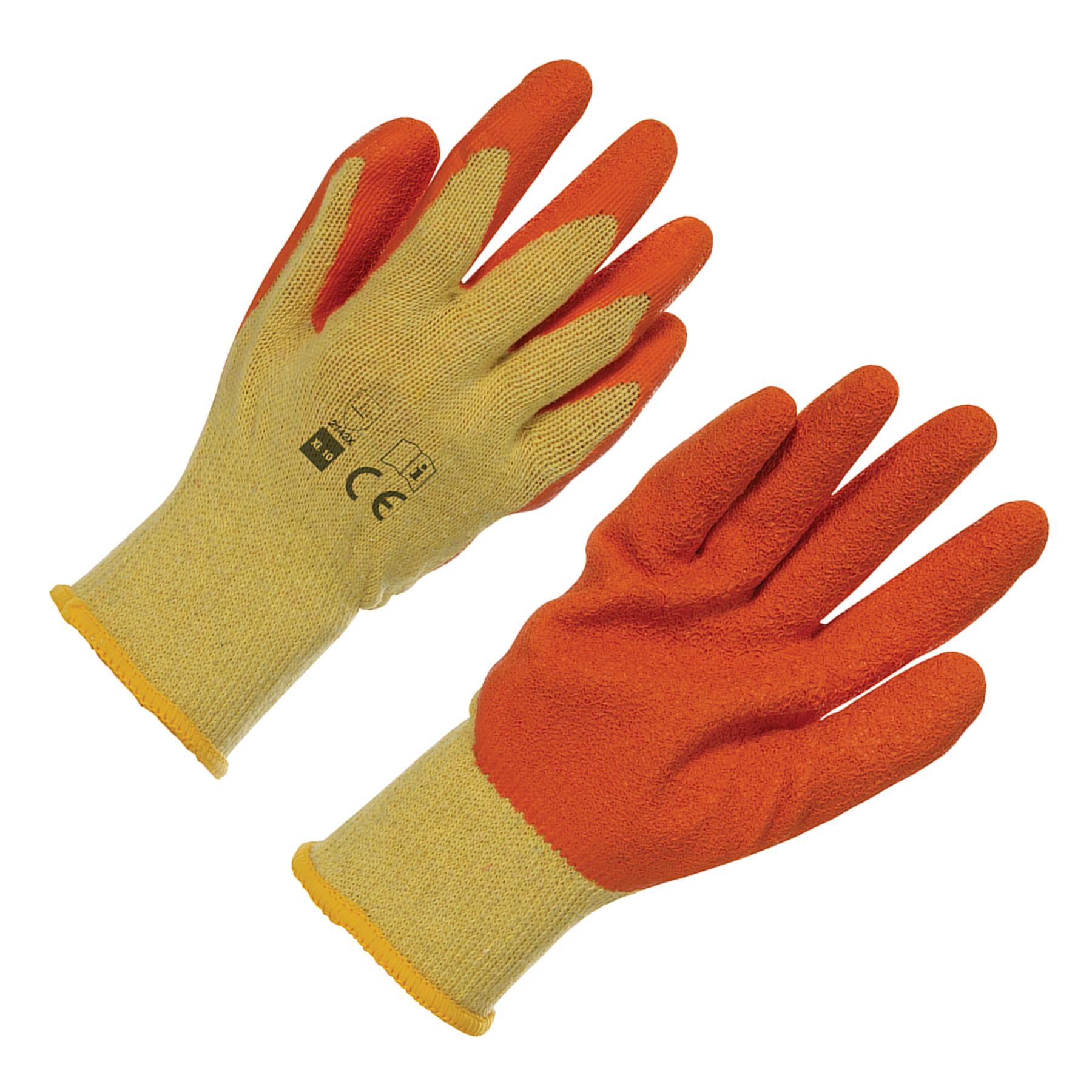 Silverline Latex Builders Gloves 12 Pairs XL 10