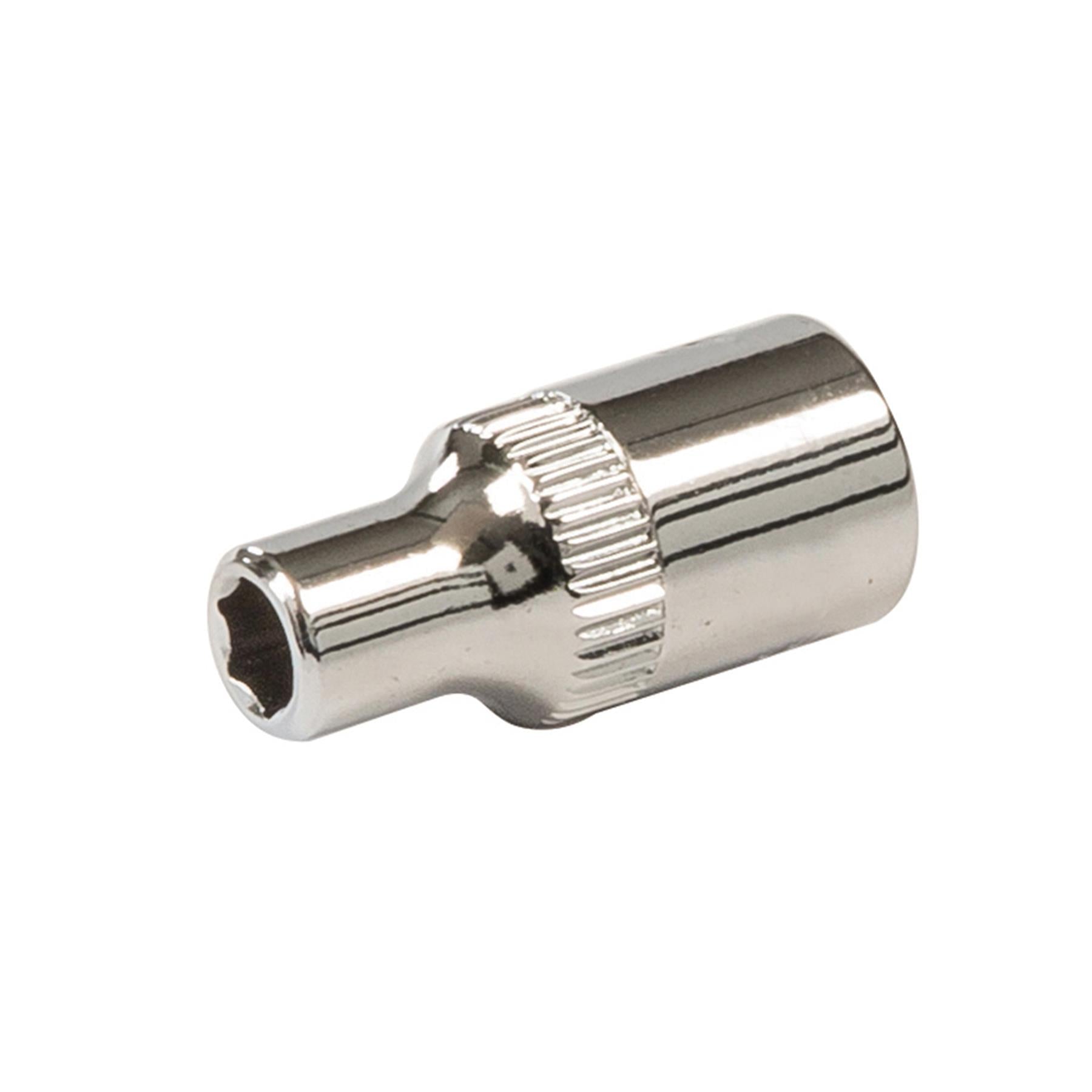 Quality Socket 1/4" Drive Metric Hex Square 4.5mm Individual Hex Polished Crv
