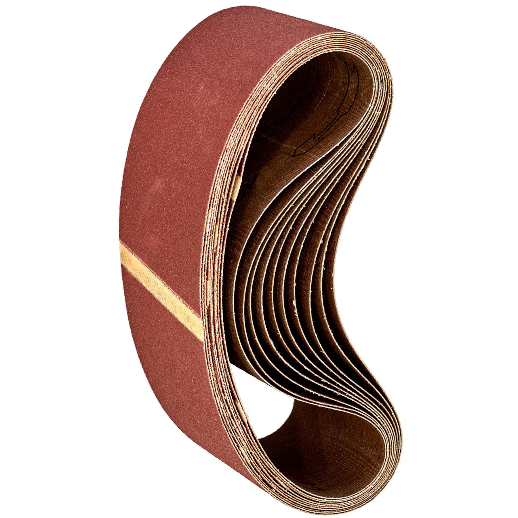 Sanding Belt 75 x 533mm 60Grit - Aluminium oxide resin  Pack of 10 Sealey