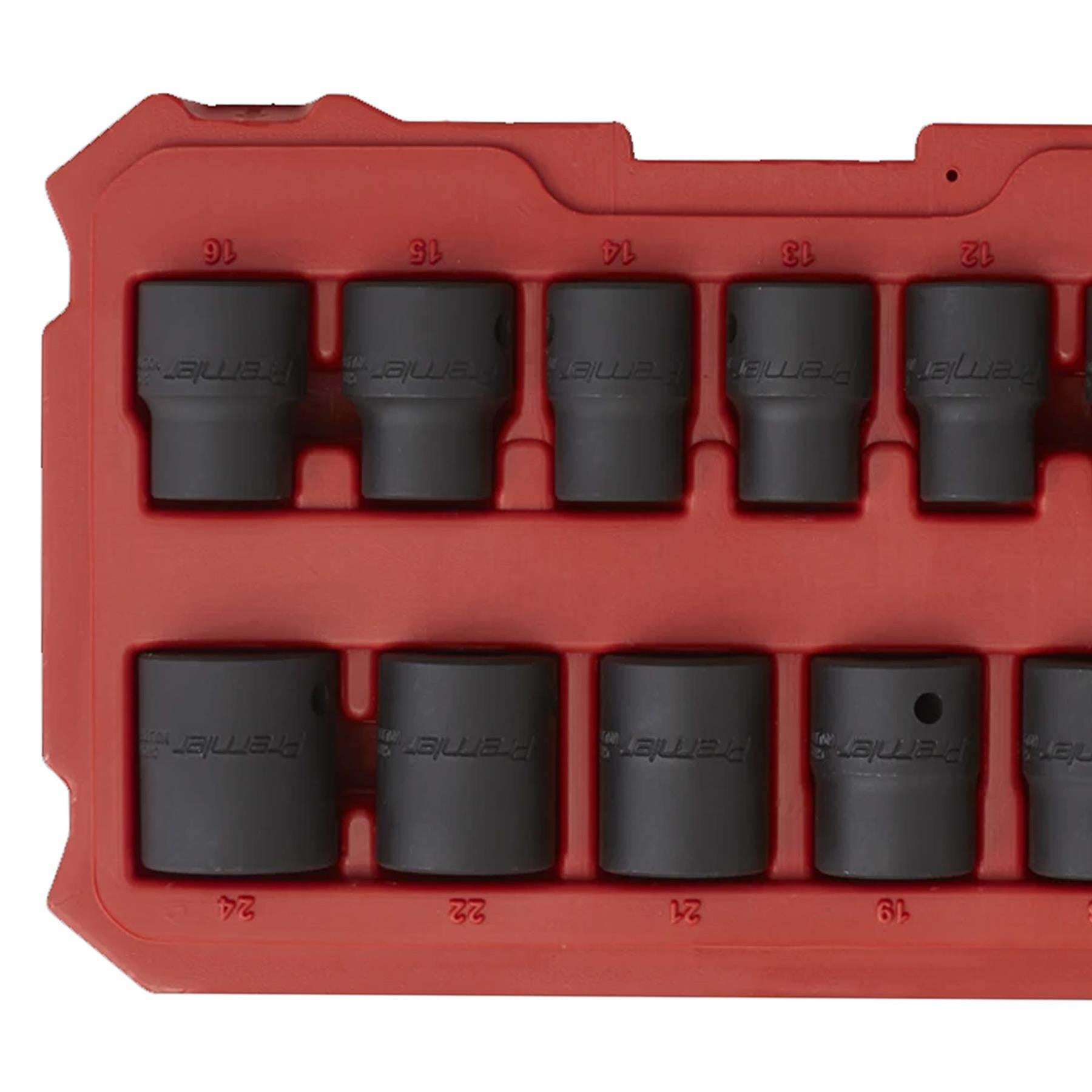 Sealey Impact Socket Set 13pc 1/2"Sq Drive Lock-On 6pt Metric