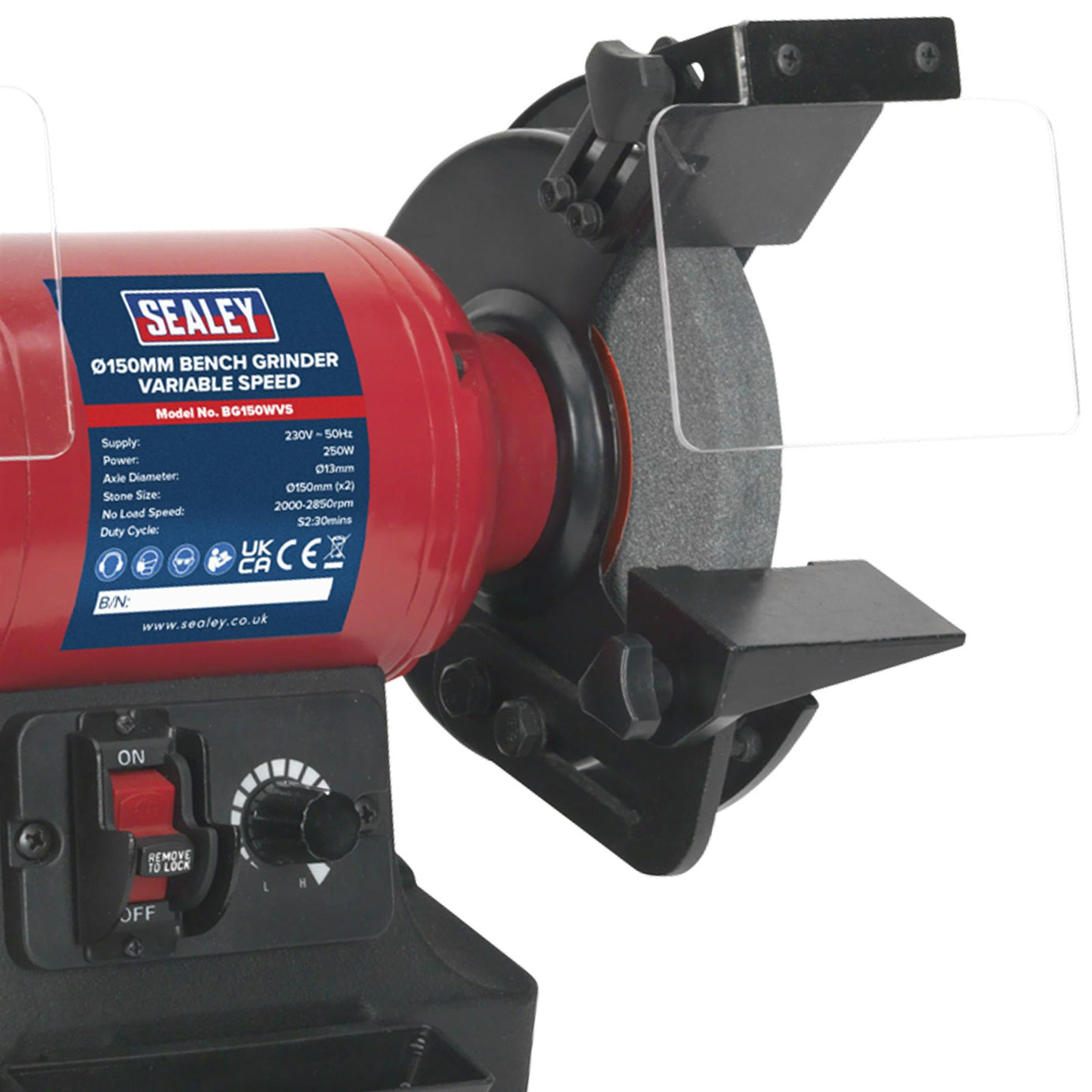 Sealey Bench Grinder 150mm Variable Speed Garage Workshop DIY