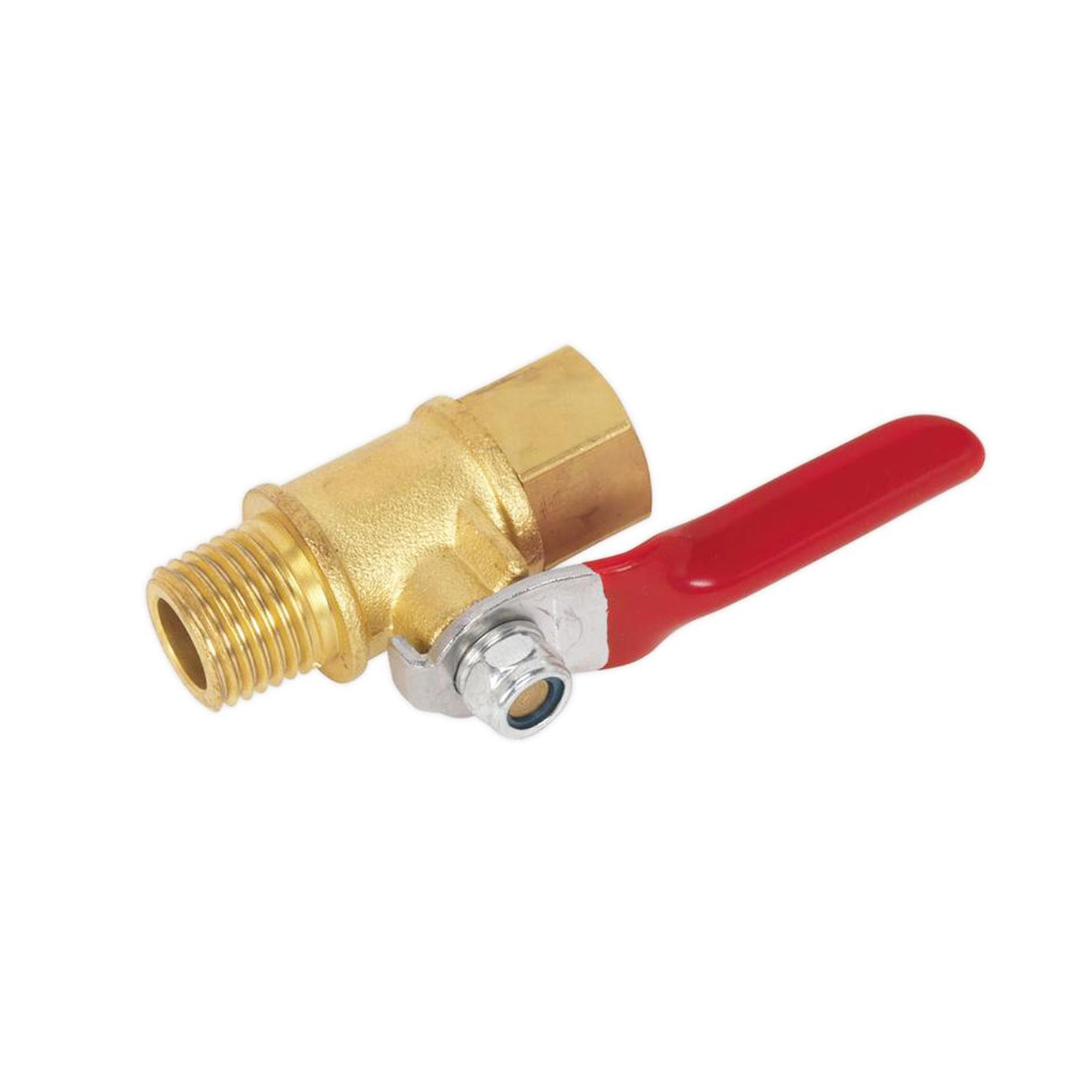 Sealey Lever Ball Valve 1/4"BSPT (M) x 1/4"BSP (F)