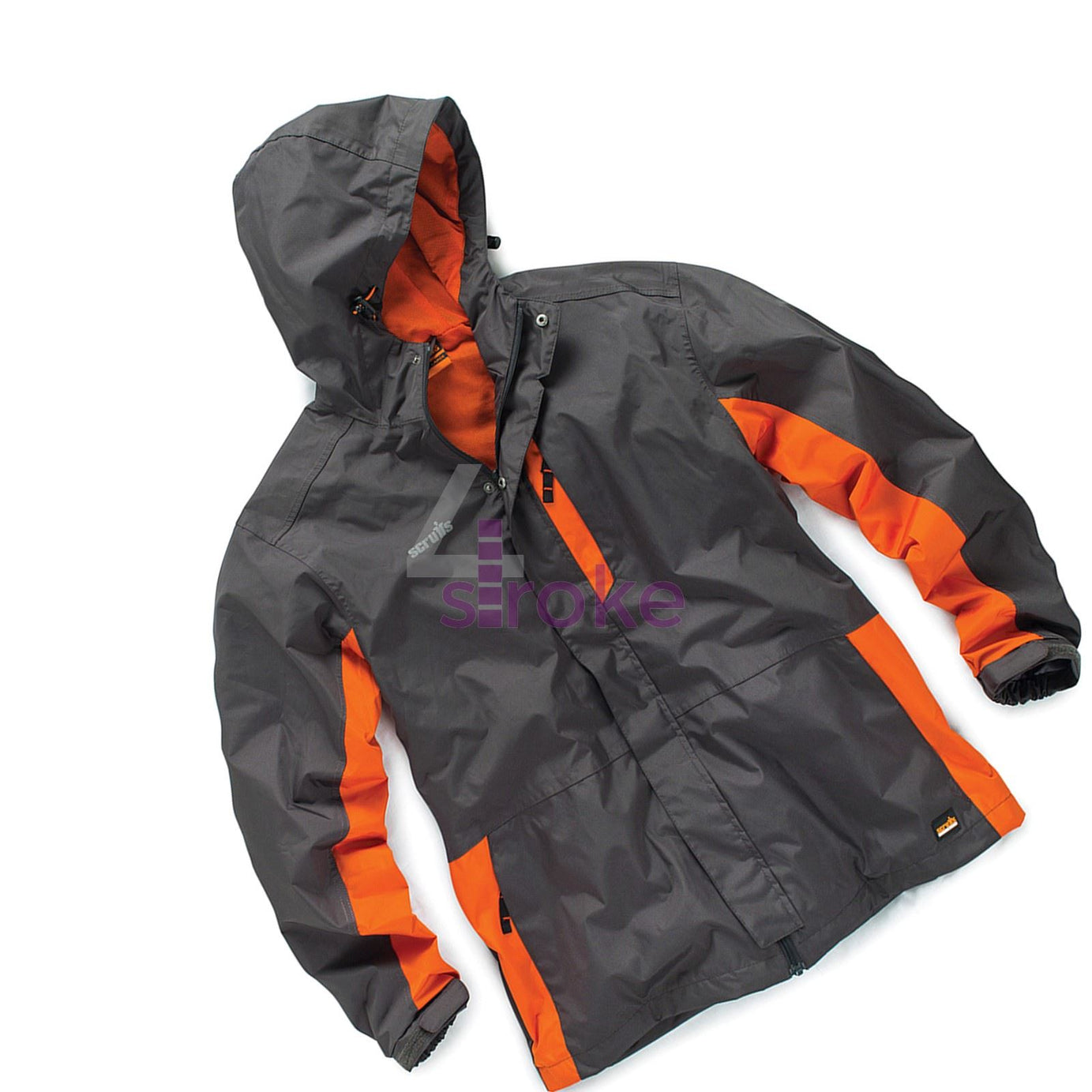 Worker Jacket All Weather Waterproof Jacket Hardwearing Nylon Fabric Charcoal L