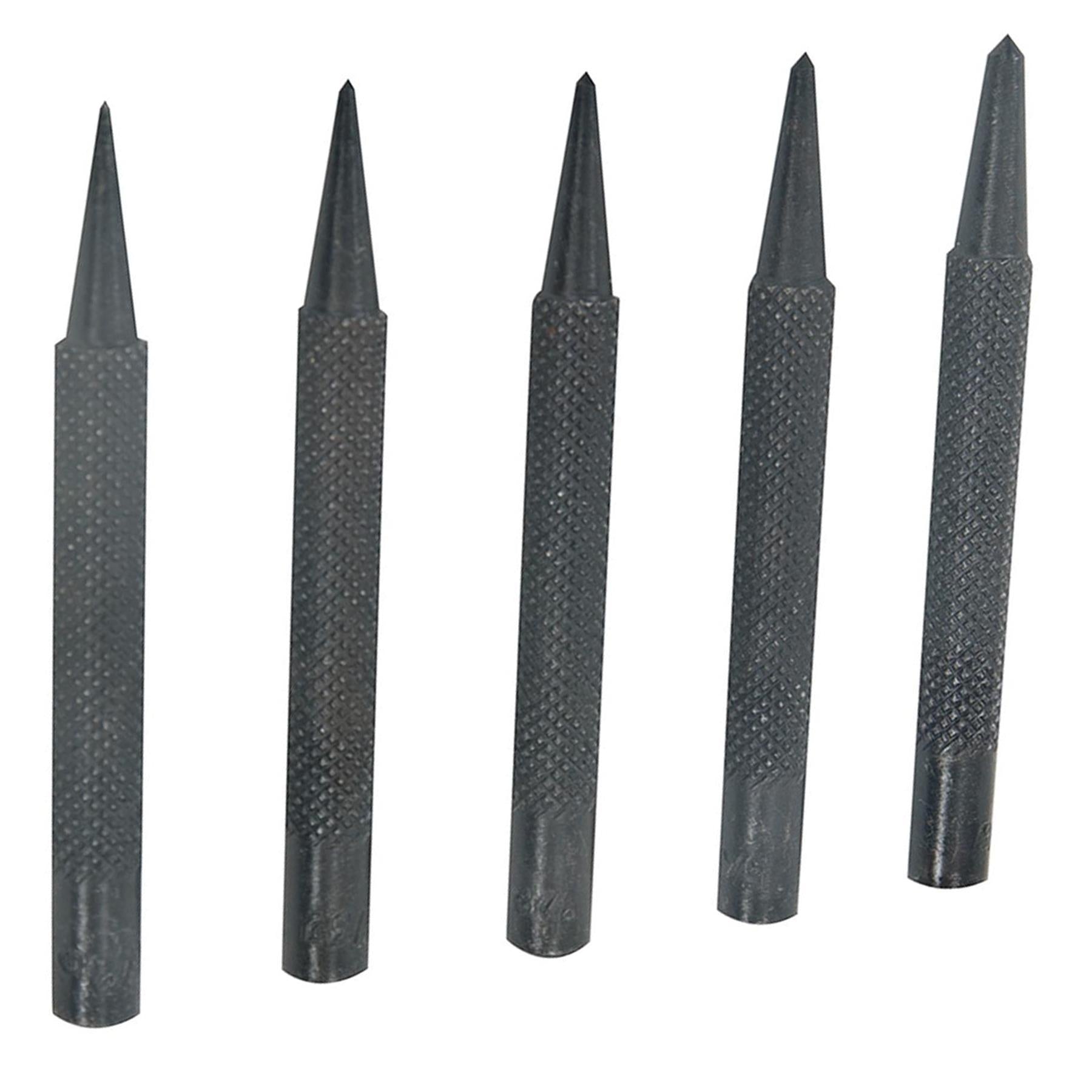 5Pce Centre Punch Create Hole Push Nail Smooth Finish Woodwork Craft DIY