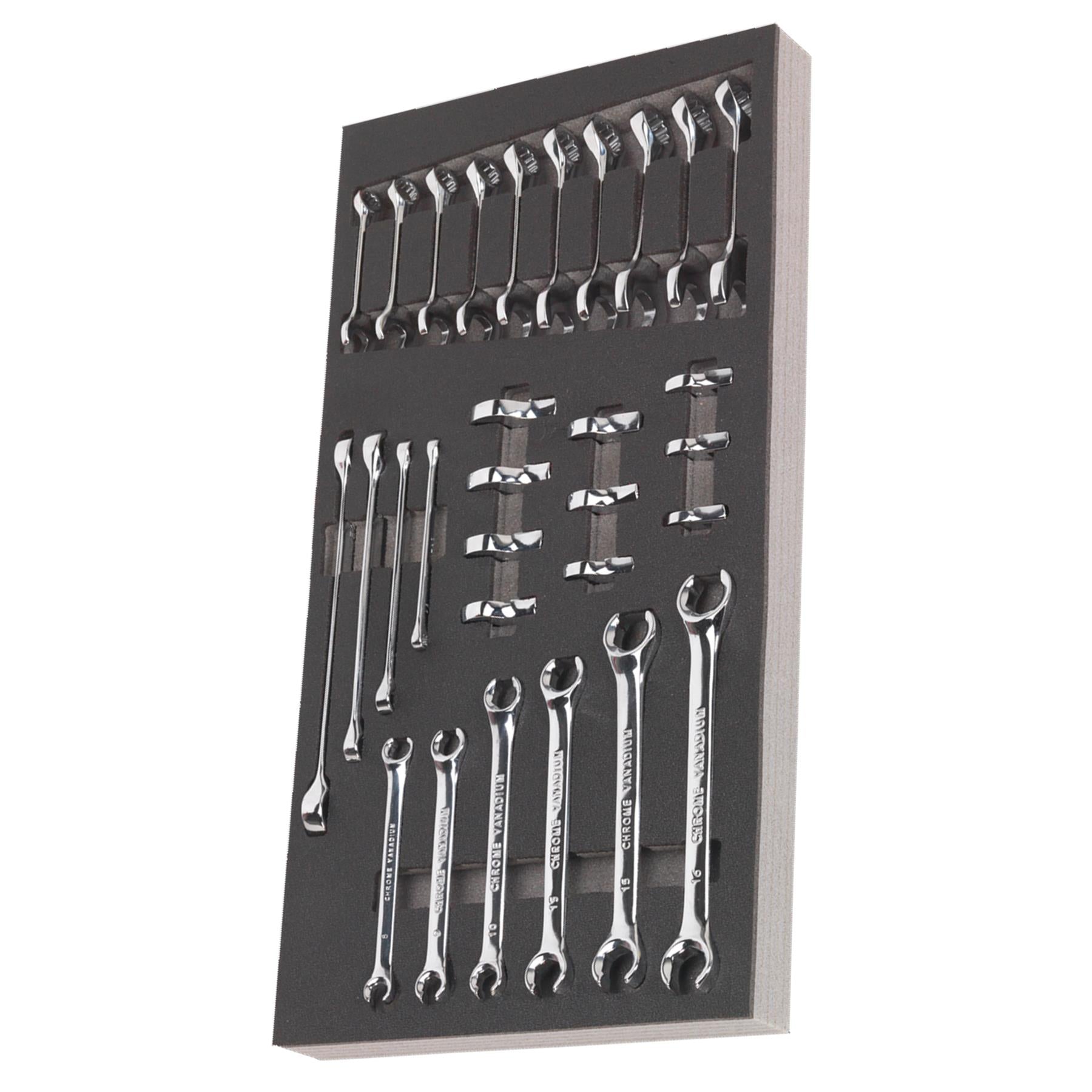 Sealey Tool Tray with Specialised Spanner Set 30pc - Metric