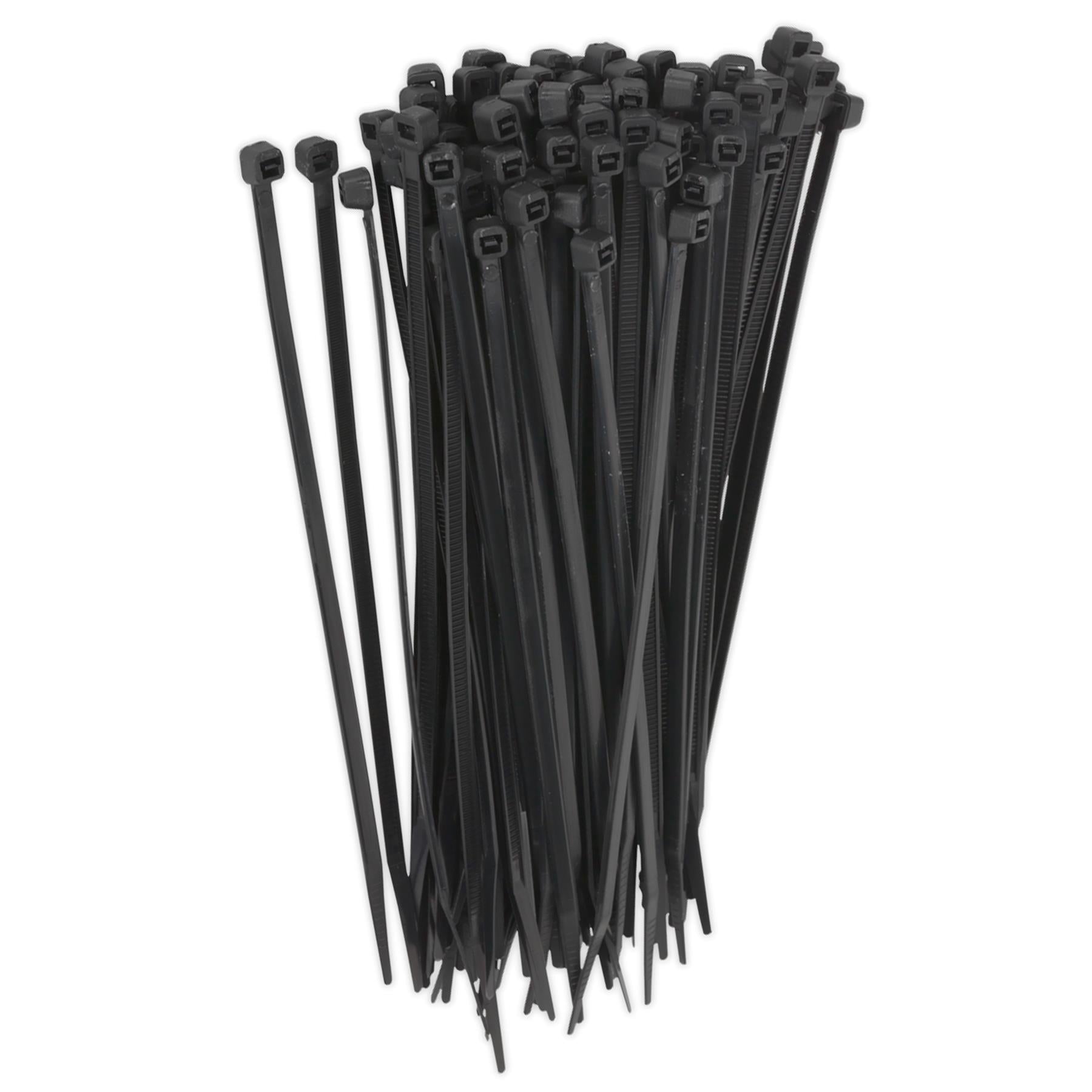 Sealey Cable Tie 150 x 3.6mm Black Pack of 100, Manufactured From Nylon