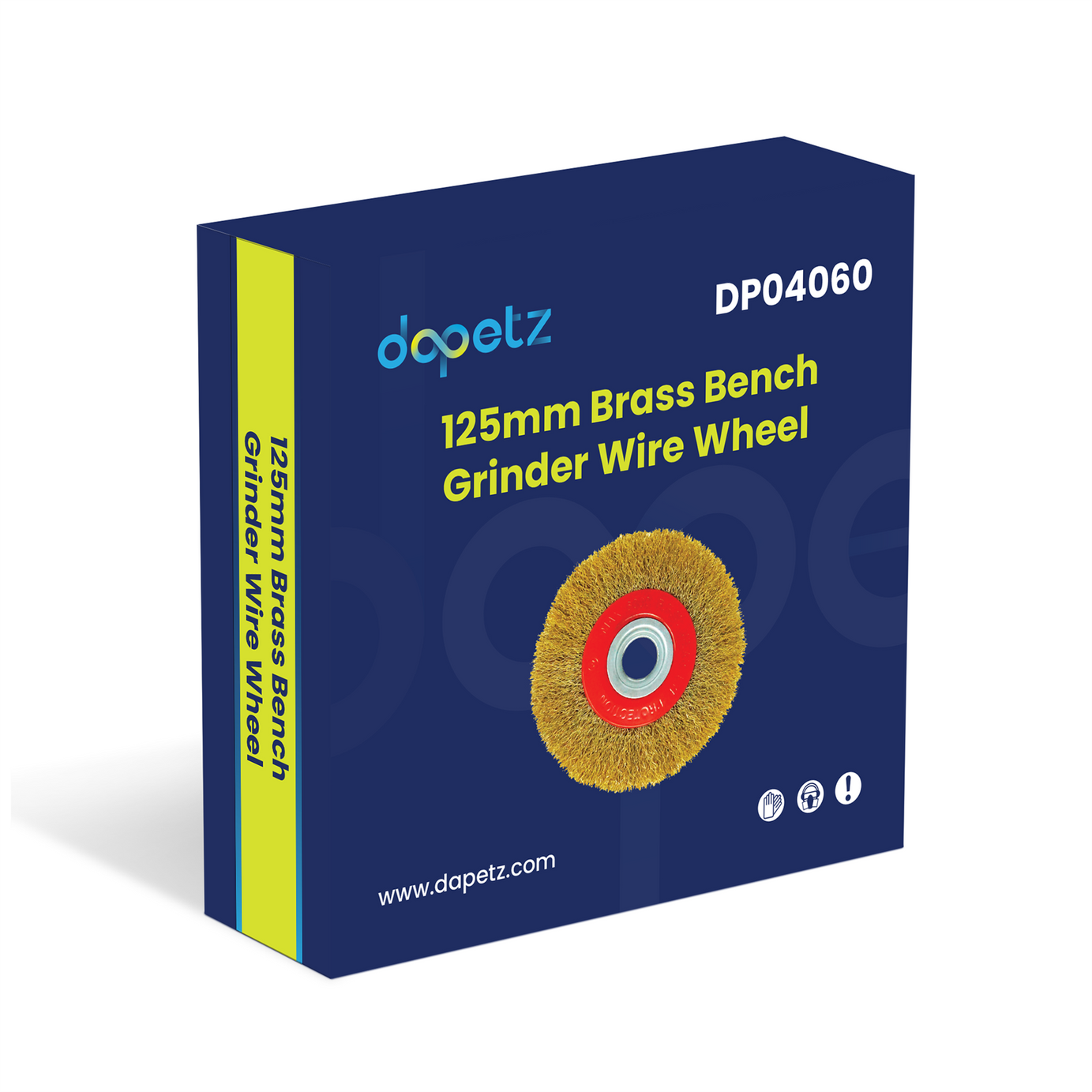 5" 125mm Fine Wire Brush Wheel For Bench Grinder + Adaptor Rings