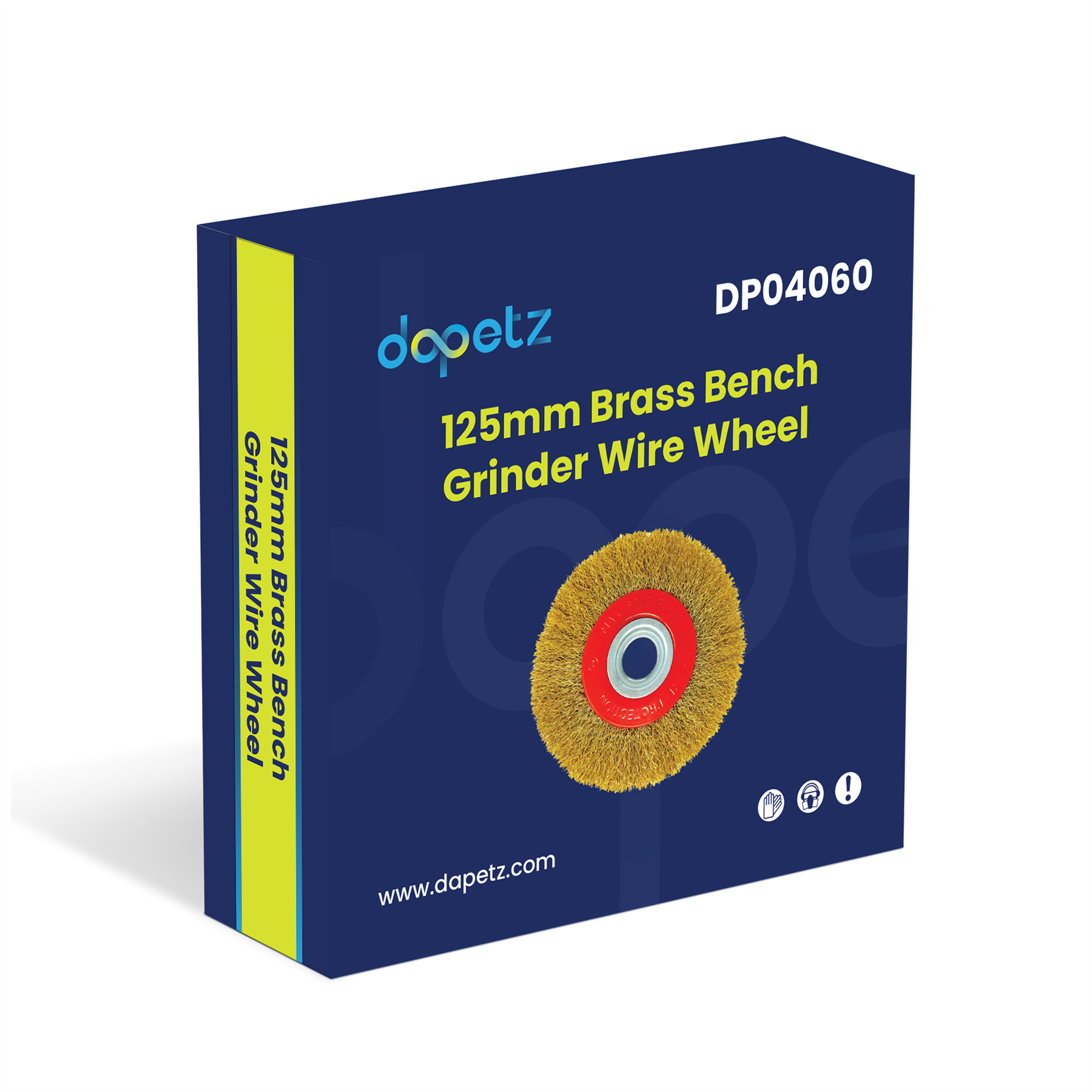 5" 125mm Fine Wire Brush Wheel For Bench Grinder + Adaptor Rings