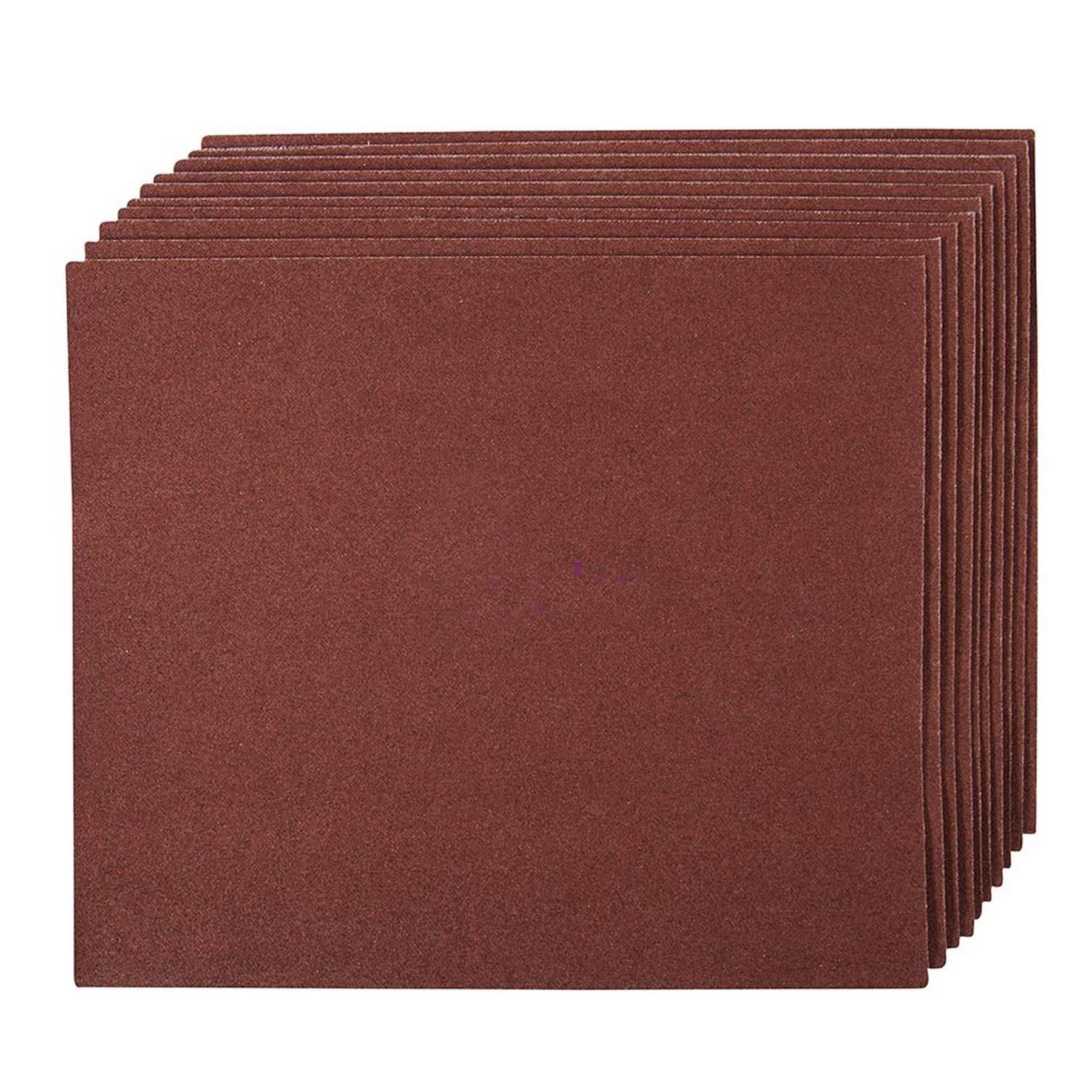 Emery Cloth Hand Sanding Sheets 10Pk Grit 80 Quality For Metal And Rust Removal