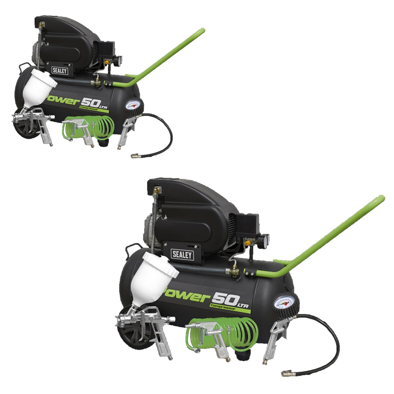 Sealey SAC5020APK Compressor 50L Direct Drive 2hp with 4pc Air Accessory Kit