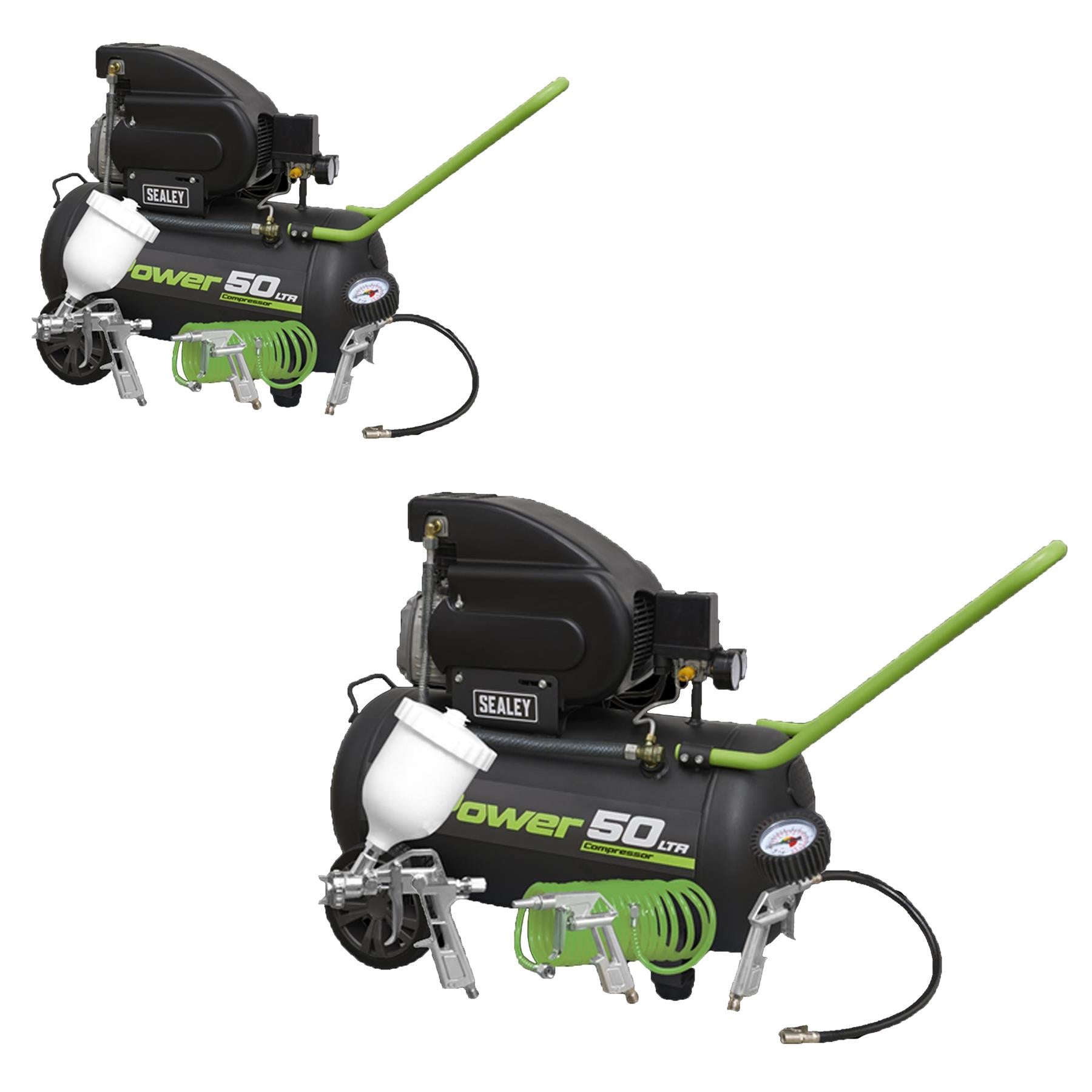 Sealey SAC5020APK Compressor 50L Direct Drive 2hp with 4pc Air Accessory Kit