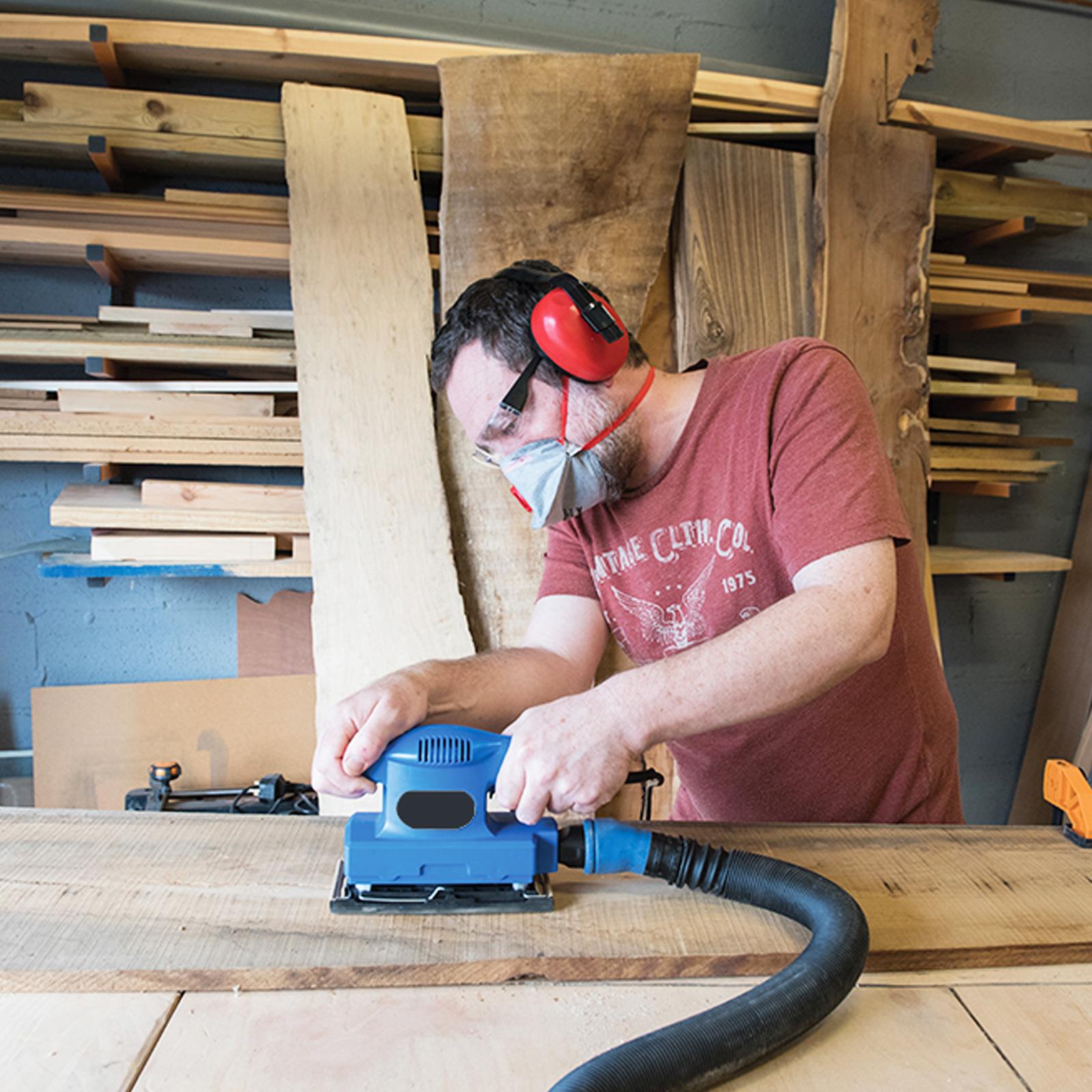 DIY 135W Orbital Sander 1/3 Sheet 135W Power Tool Lock-On Button