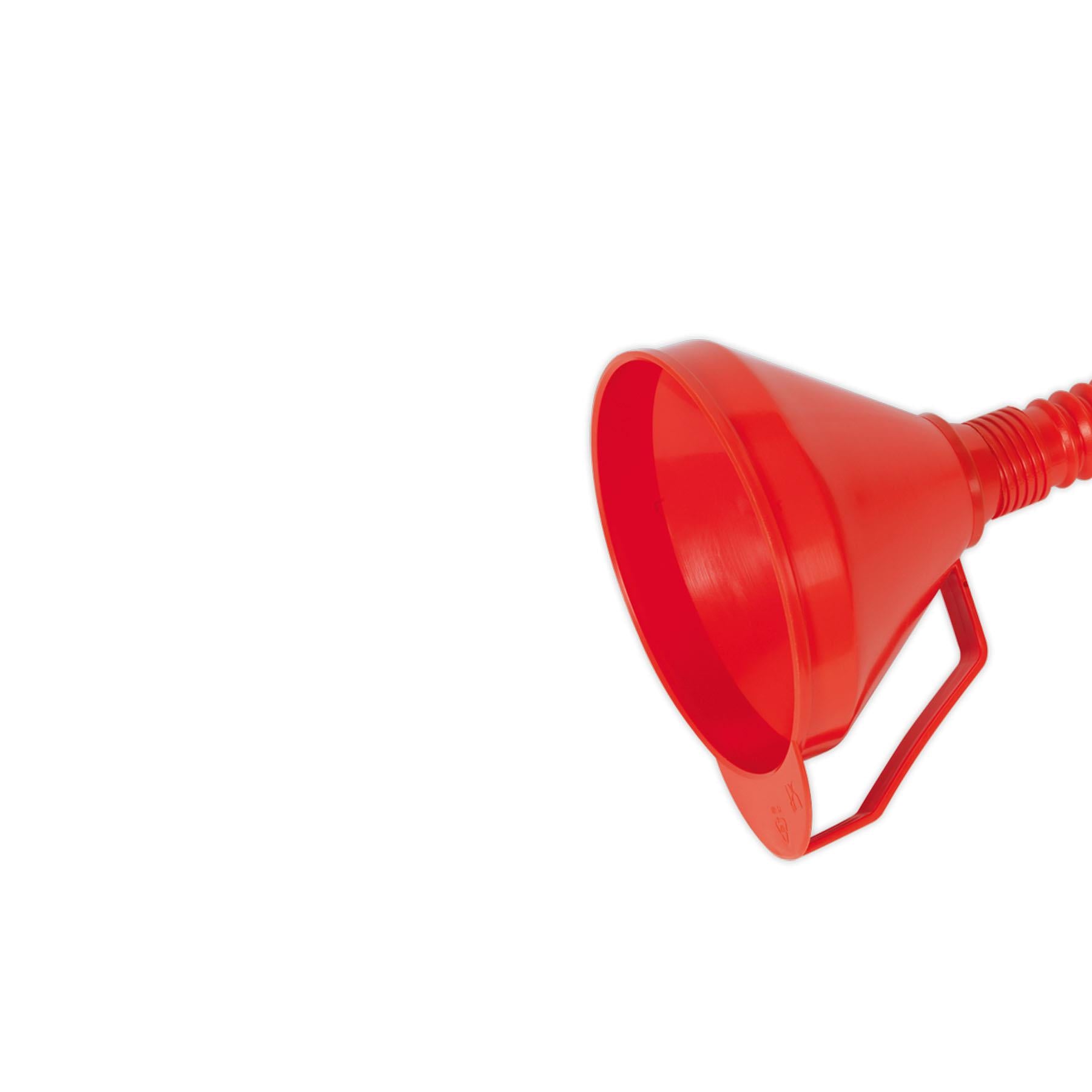 Sealey Funnel with Flexible Spout & Filter Medium 160mm