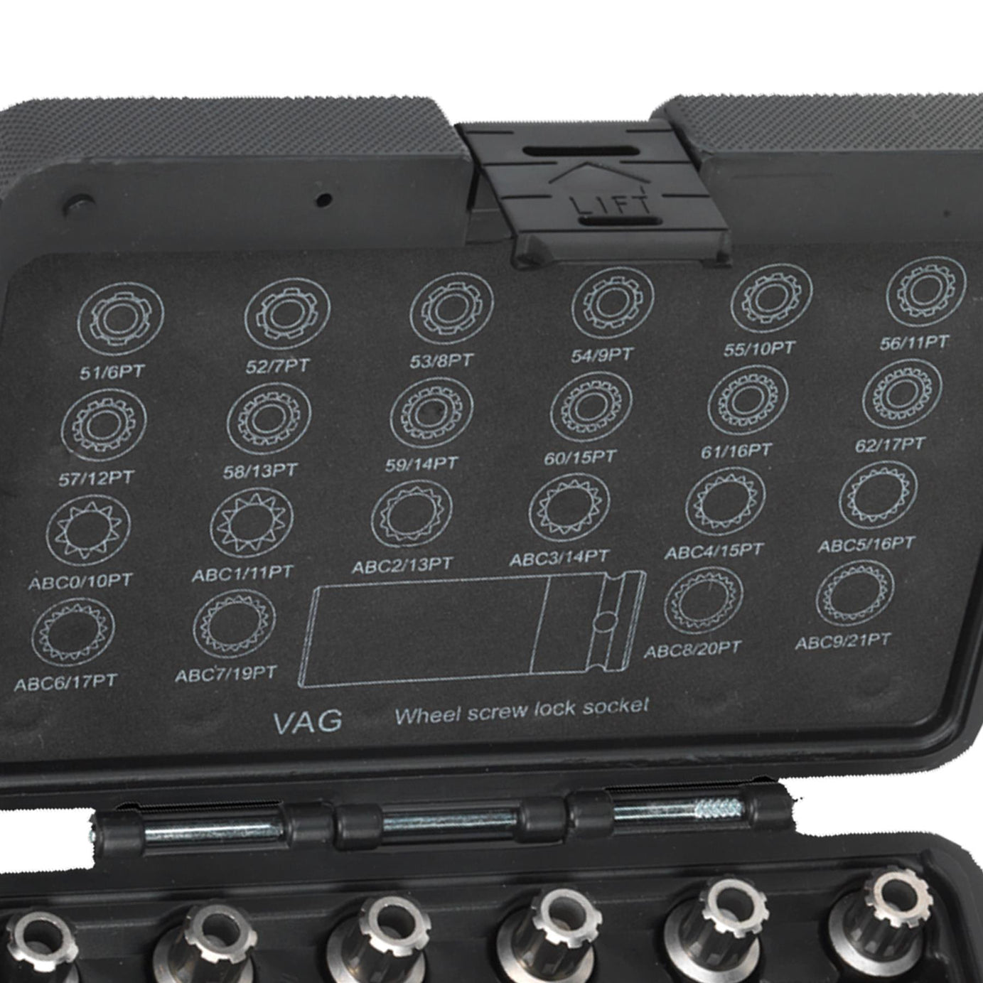 Sealey Locking Wheel Nut Key Set 23pc - VAG