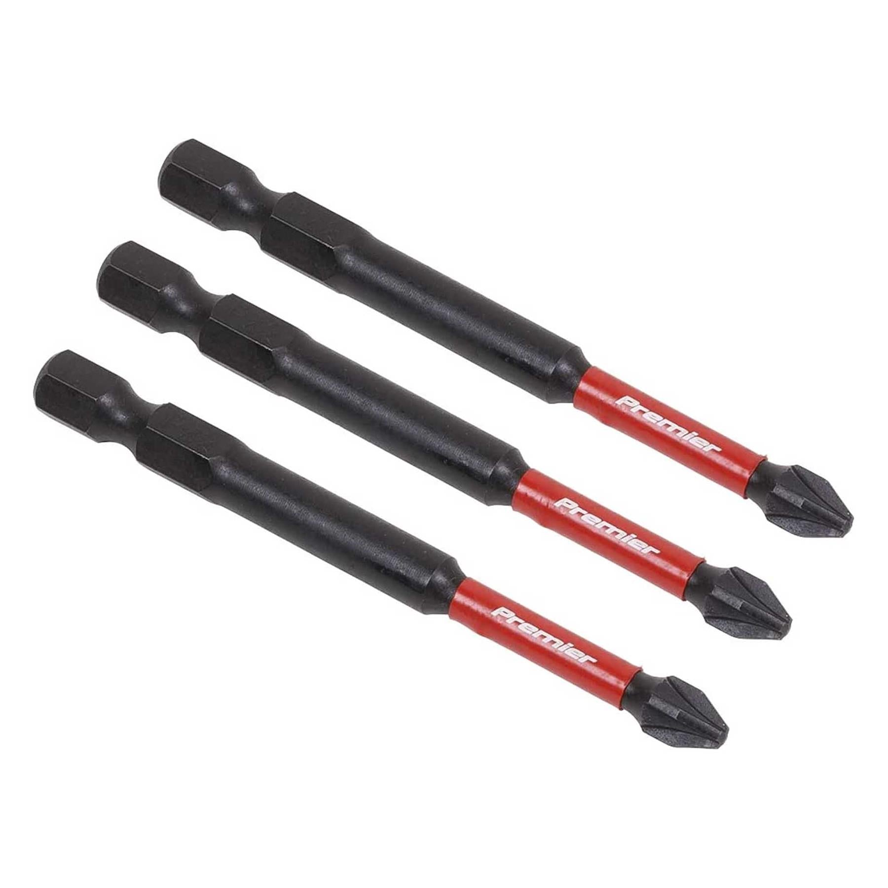 Pozi #2 Impact Power Tool Bits 75mm - 3pc