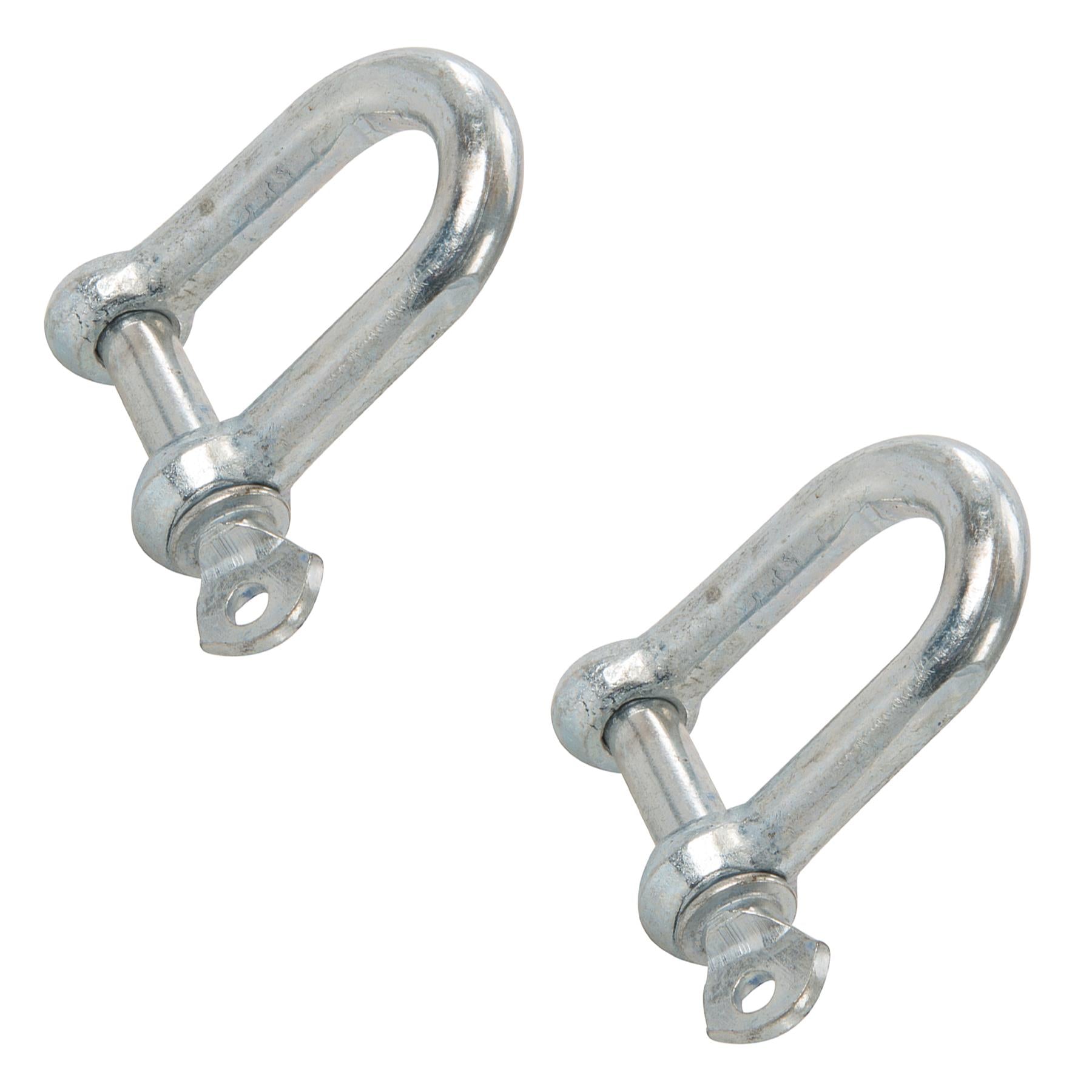 D Shackle Dee Link M10 2pc Galvanised Steel Lifting Towing Rigging Pin Loop