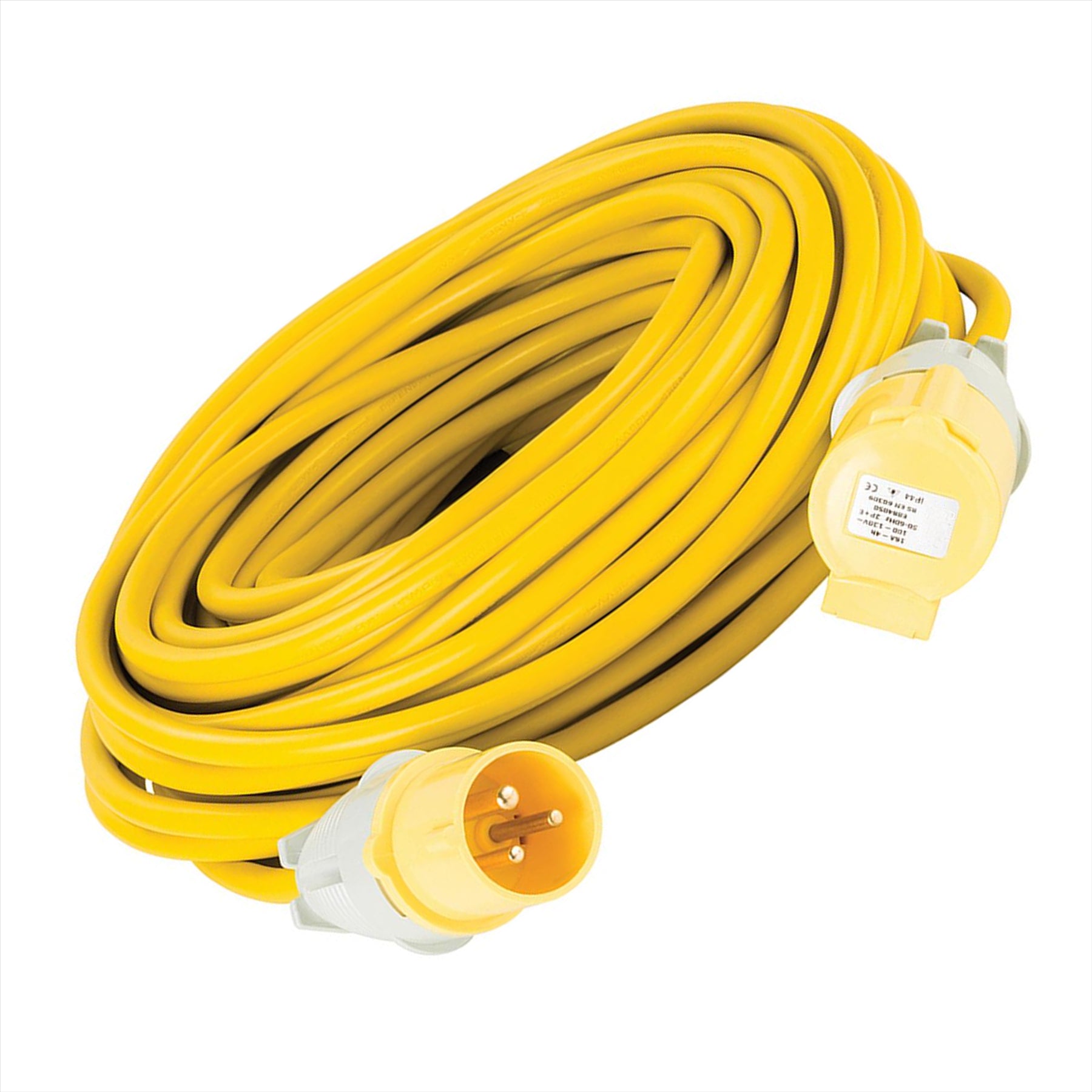 Defender Extension Lead Yellow 2.5mm2 16A 25m 110V