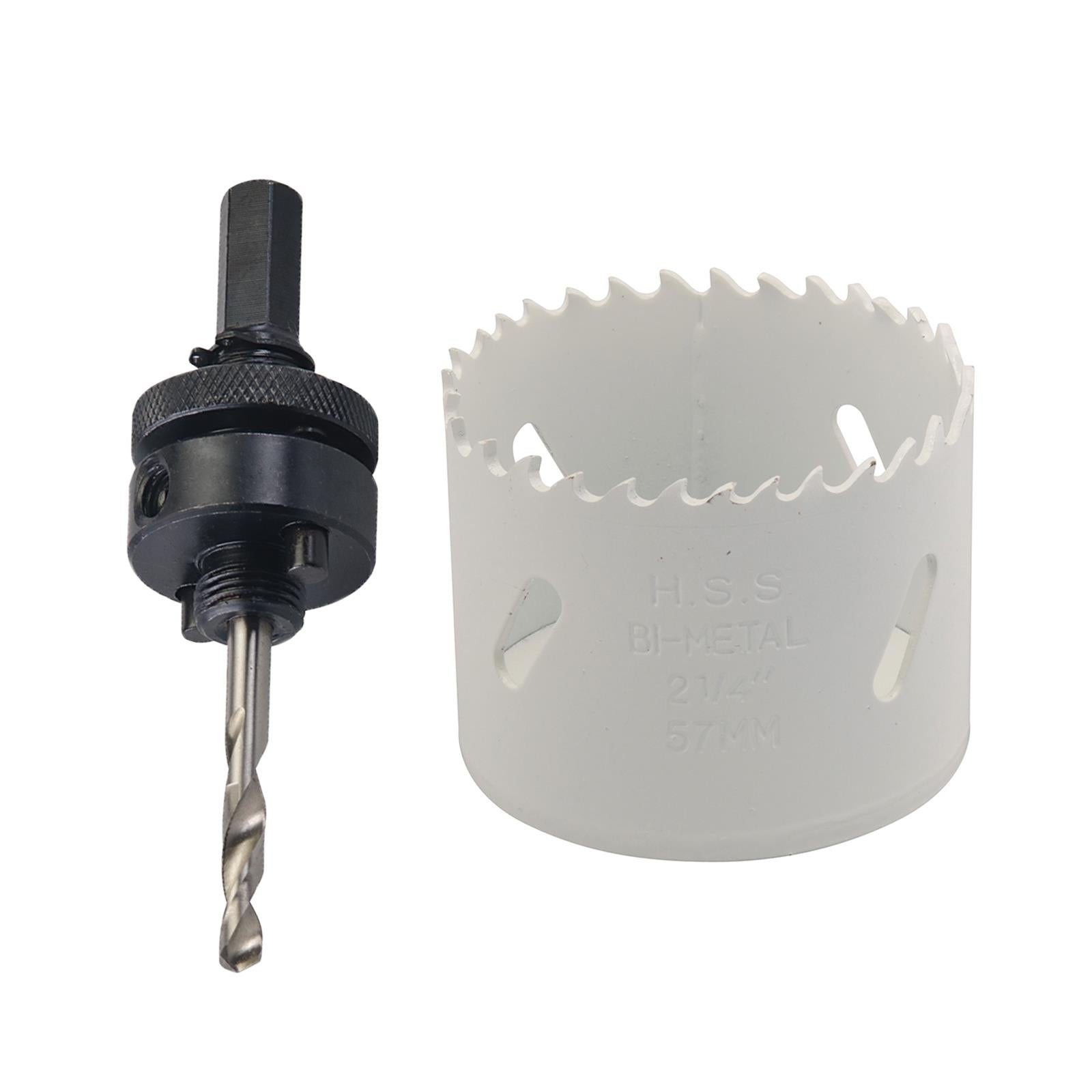 Arbor Included HoleSaw Sets HSS Bi Metal Hole saws Metal Wood Plastic 57mm