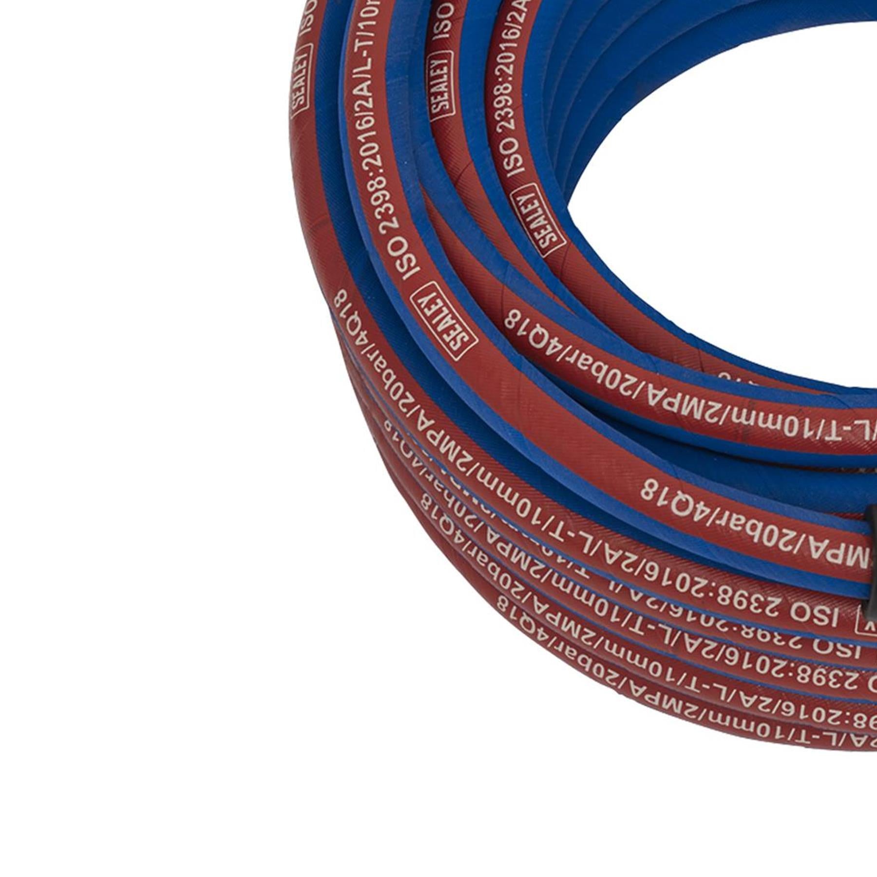 Sealey Extra Heavy Duty Rubber Air Compressor Hose 15m x Ø10mm with 1/4"BSP